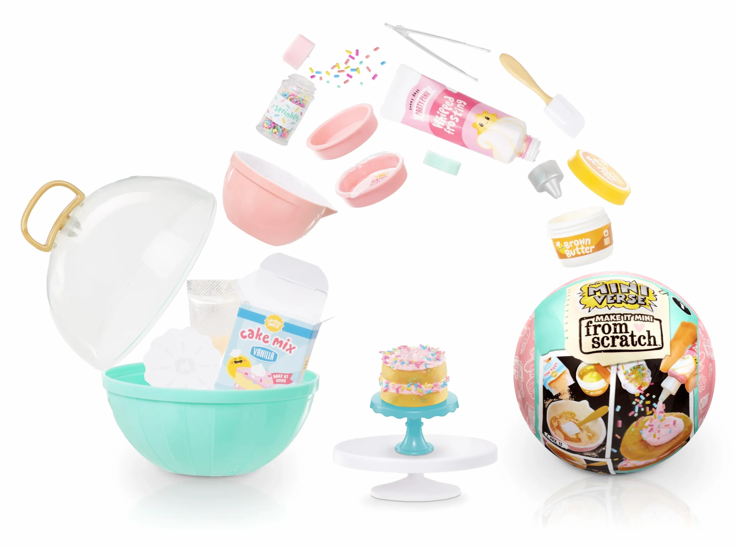 MGA's Miniverse Make It Mini from Scratch Seria 1 - Mini przedmioty kolekcjonerskie, pudełko niespodzianka, majsterkowanie, repliki żywności, dla kolekcjonerów i dzieci w wieku 8+, NIEJADALNE