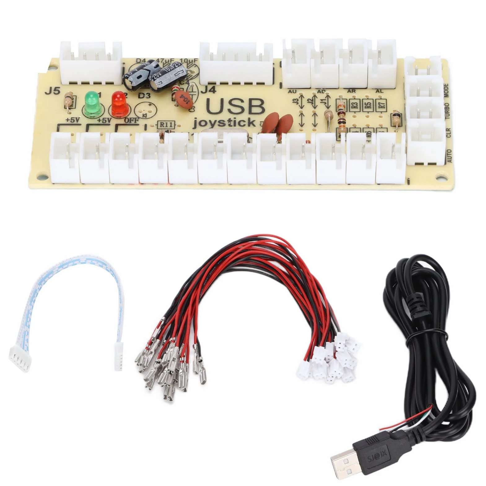 Koder USB Zero Delay Przycisk USB do Joysticka, do Gier Walki na PC dla MAME dla Retro.(QM070916 (pojedynczy))