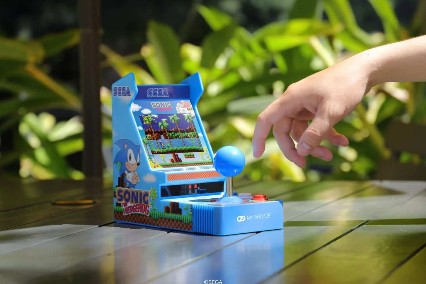 My Arcade Sonic Joystick Player Retro konsola do gier wideo 2 gry w 1 Sega Classic Arcades kolorowy wyświetlacz 3,5 cala