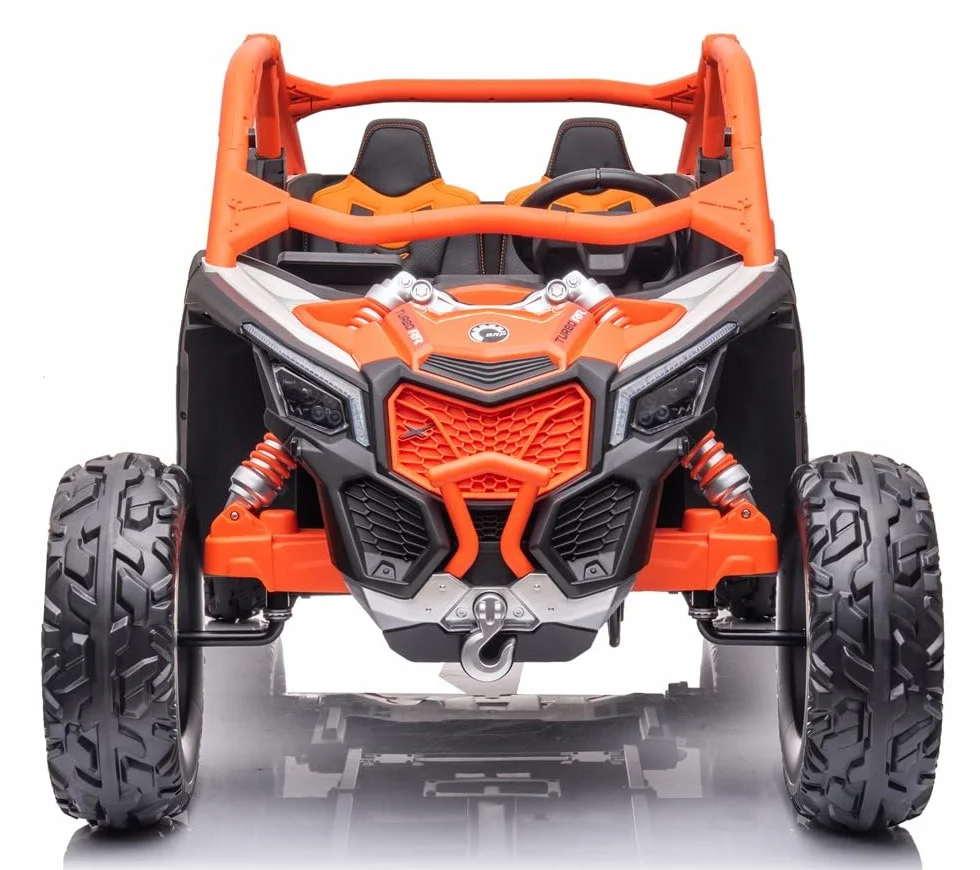 Samochód Buggy 24V Can-Am MARVERICK UTV, 4 x 200 W, pomarańczowy, 2-osobowy dla dzieci w wieku 1-8 lat, RC rodzicielski
