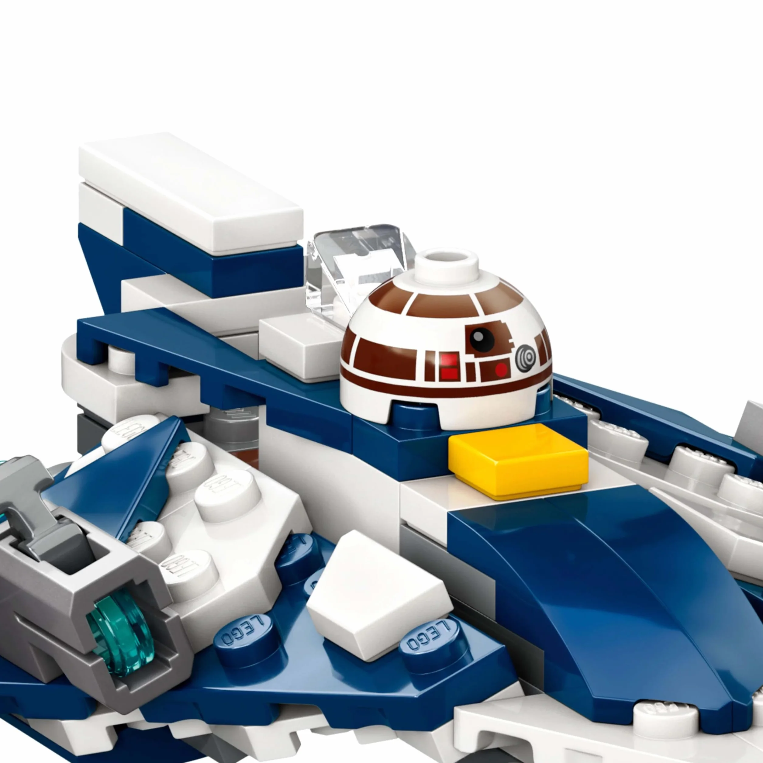 LEGO Star Wars Mikromyśliwiec Jedi Plo Koona z serialu Gwiezdne Wojny: Wojny klonów, zabawka dla dziecka do zbudowania z niebieskim mieczem świetlnym, prezent dla 6-latka, chłopca i dziewczynki 75400