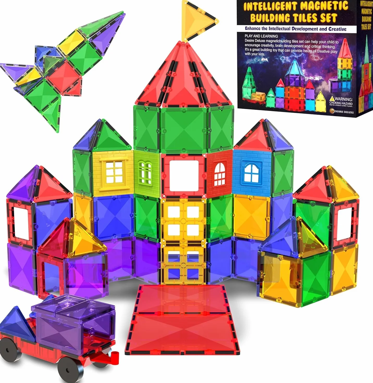 Desire Deluxe Montessori magnetyczne klocki XXL, wielokolorowe