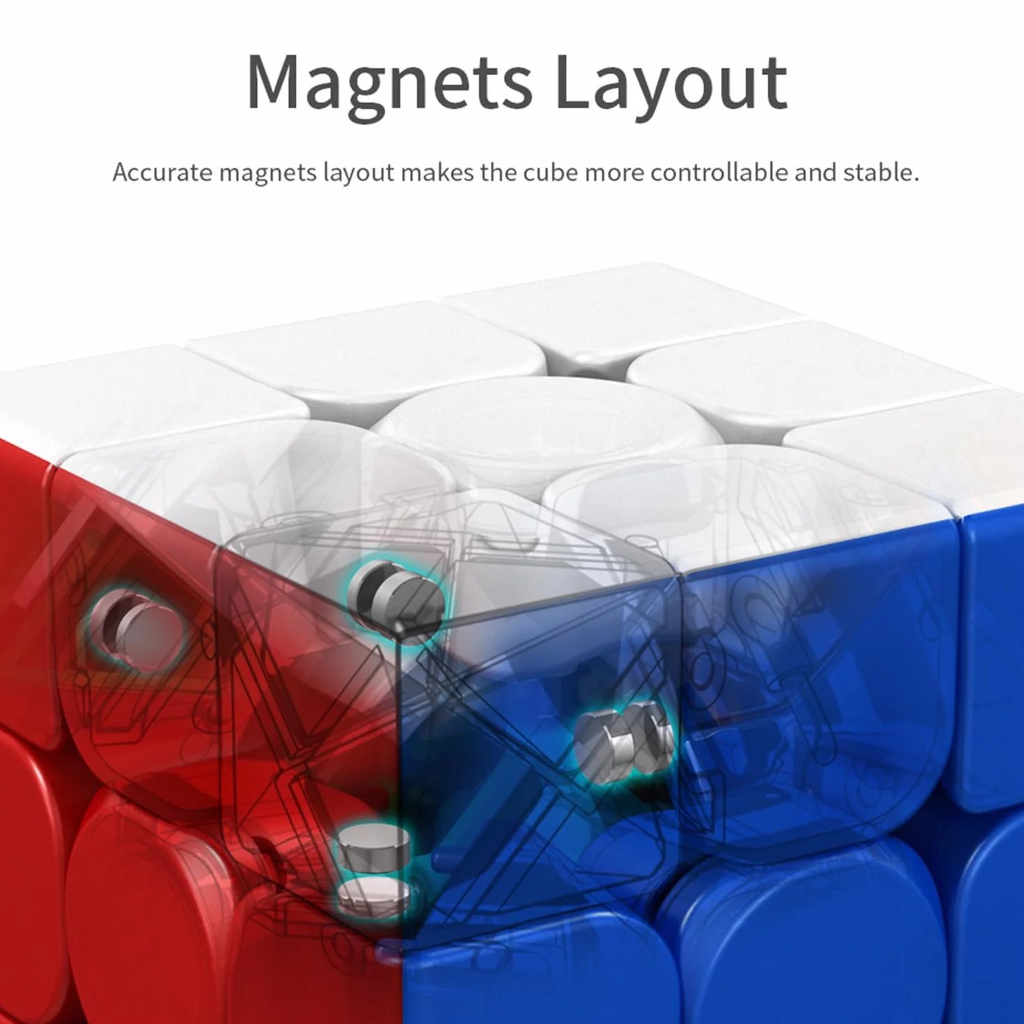 Speed Cube, Meilong M 2 x 2, magnetyczna kostka Speed Cube, puzzle dla dzieci, dorosłych, chłopców, dziewczynek, prezent