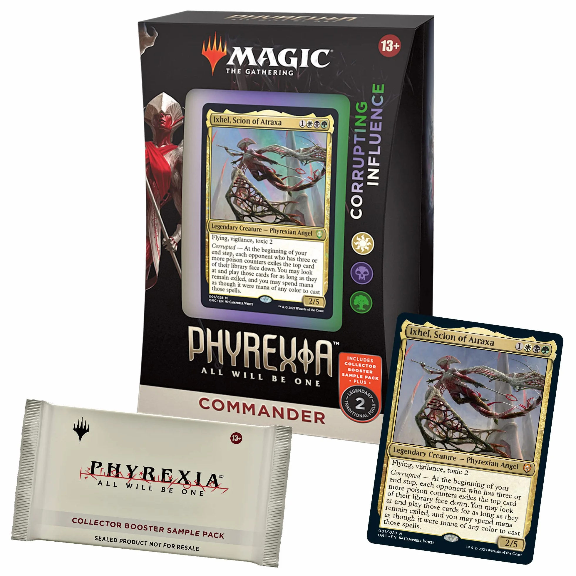 Magic The Gathering Phyrexia: All Will Be One Commander Deck - Pakiet próbek Corrupting Influence & Collector Booster