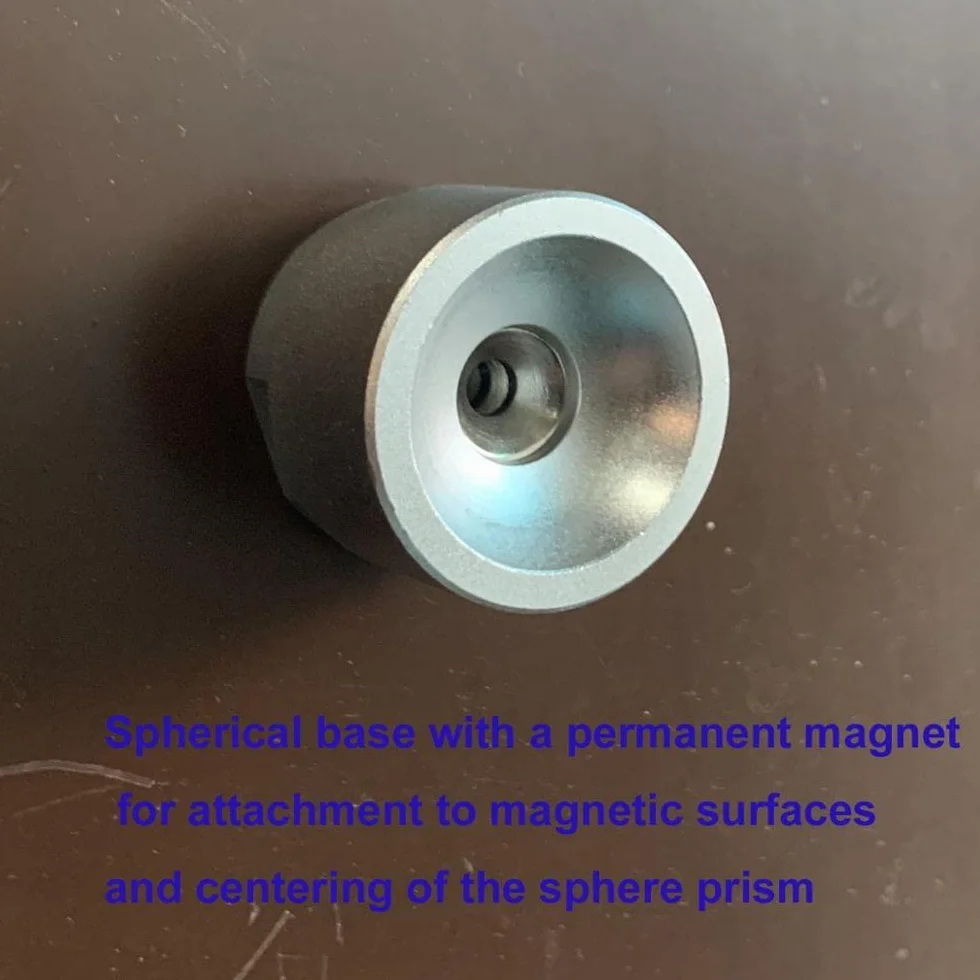 8-częściowy monitoring z kulkami magnetycznymi Mini pryzmat piłka z magnetyczną podstawą do stacji całkowitej, kula pryzmat powlekana srebrnym