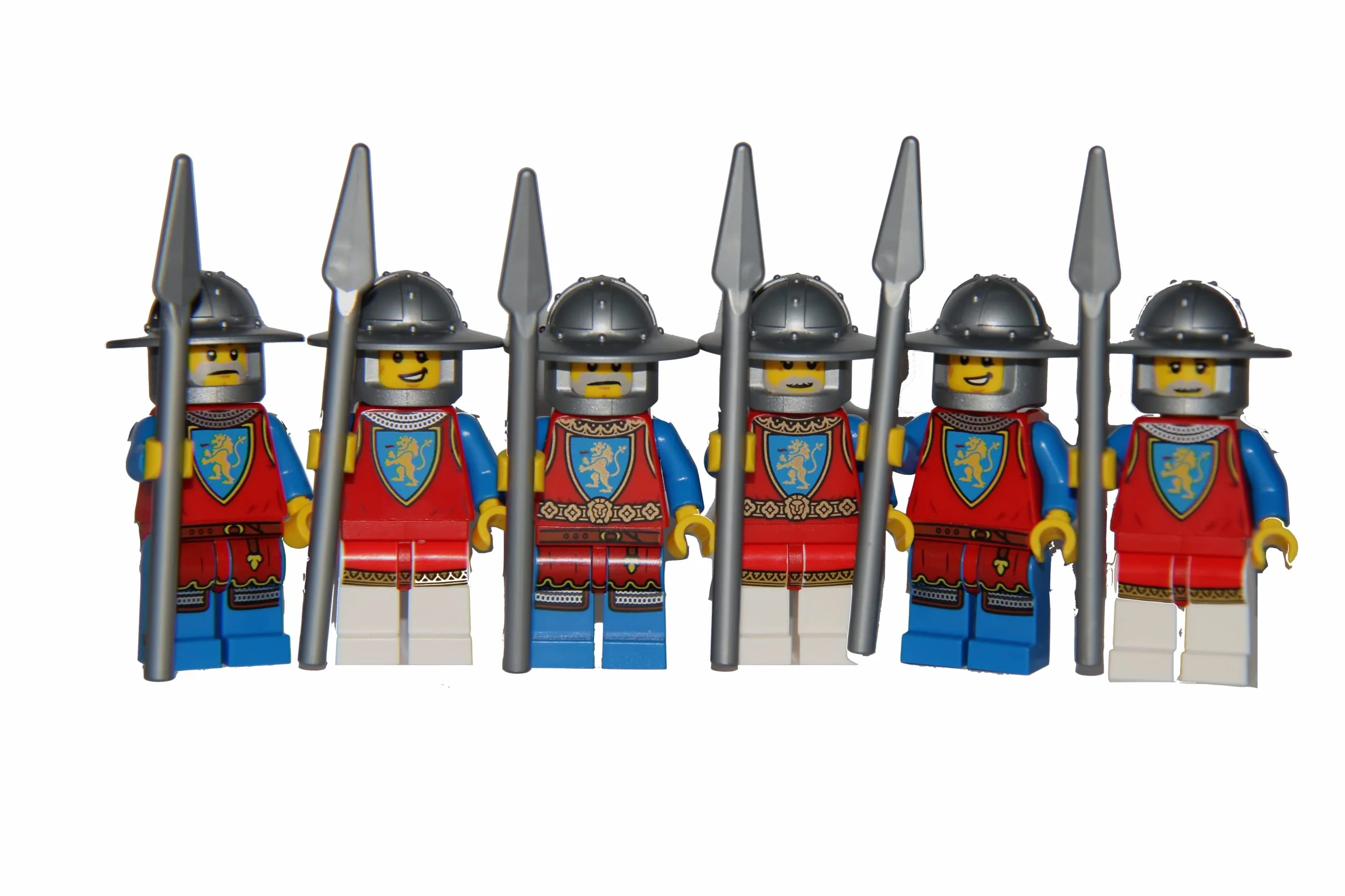 LEGO Minifigurki Rycerze Falkenritter Löwenritter Figury Czarne Rycerze Orła (6 Rycerzy Lwa), Czarne