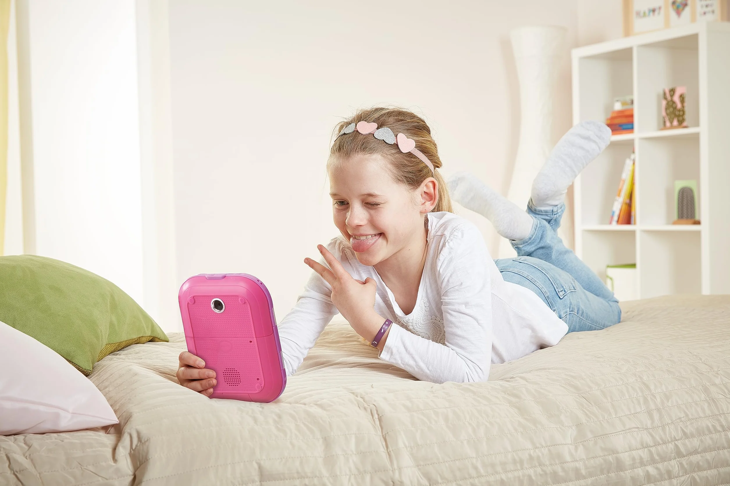 VTech KidiSecrets Selfie Music 2.0, interaktywny dziennik dla dzieci z podwójnym aparatem i MP3, elektroniczny dziennik z kolorowym ekranem i klawiaturą, język włoski, baterie w zestawie, 6-12 lat