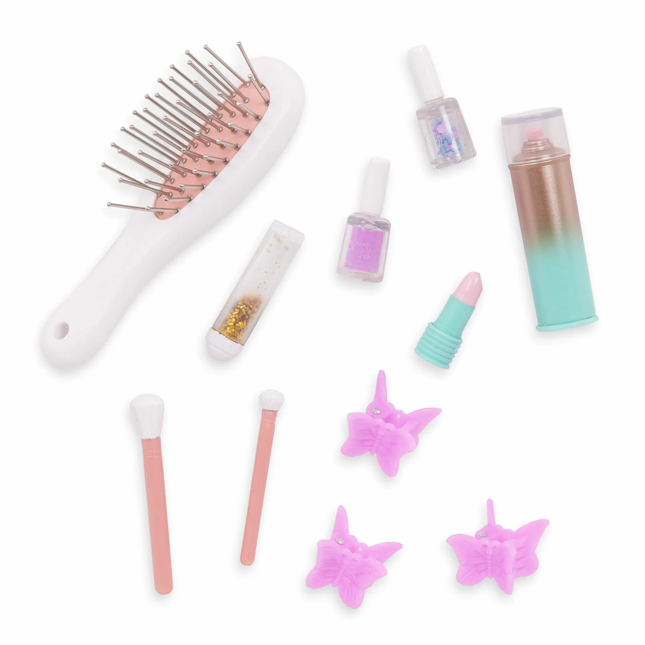 Our Generation Pink Vanity Table Playset – Light-up Mirror – Pretend Makeup & Styling Items – 45 cm Doll Accessories – Toys for Kids Ages 3 & Up – Glam & Glow Vanity Set