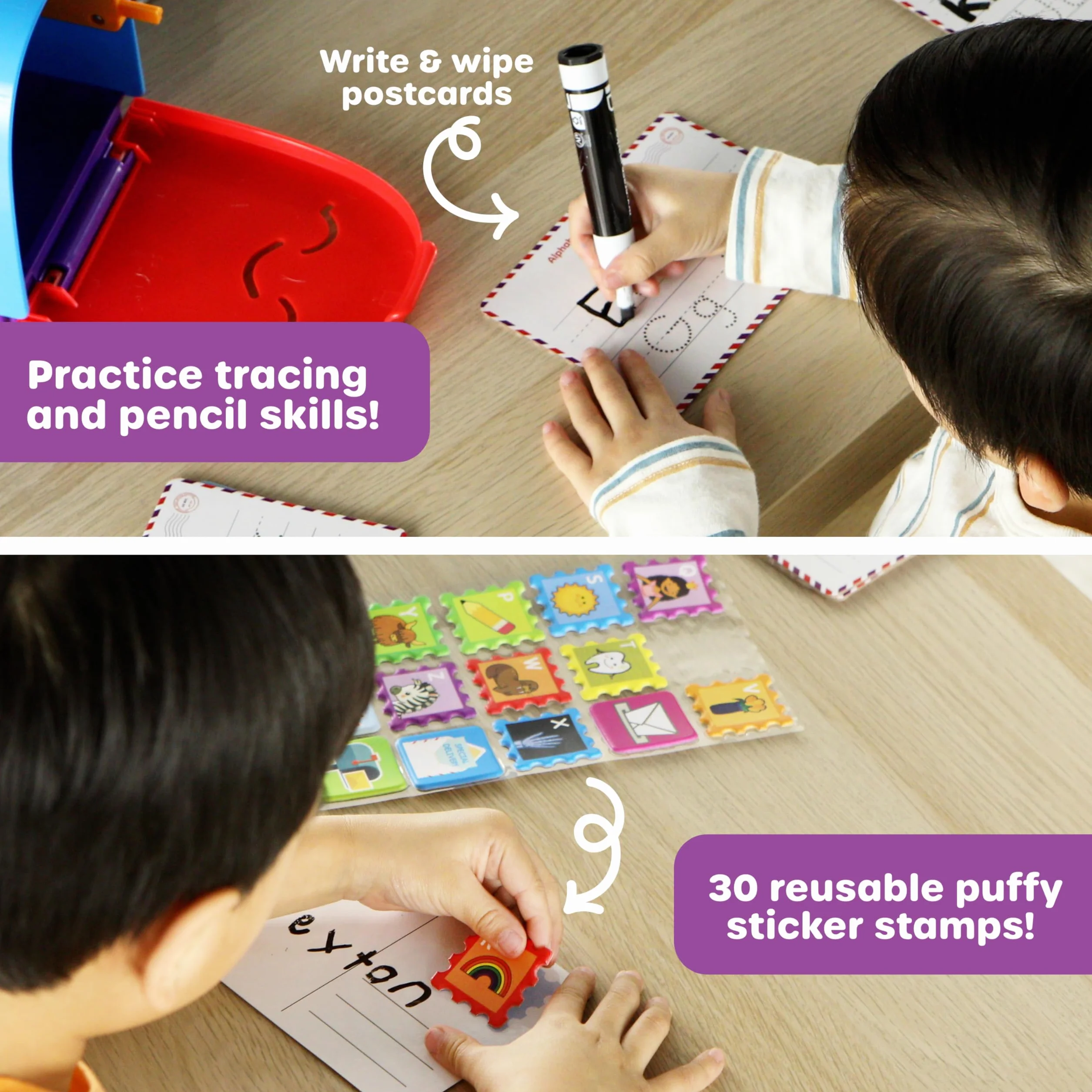 Learning Resources - Skrzynka pocztowa do nauki alfabetu, zabawki do nauki alfabetu, gra logiczna z alfabetem, puzzle z alfabetem, gra pocztowa, zabawki edukacyjne dla dzieci w wieku powyżej 4 lat
