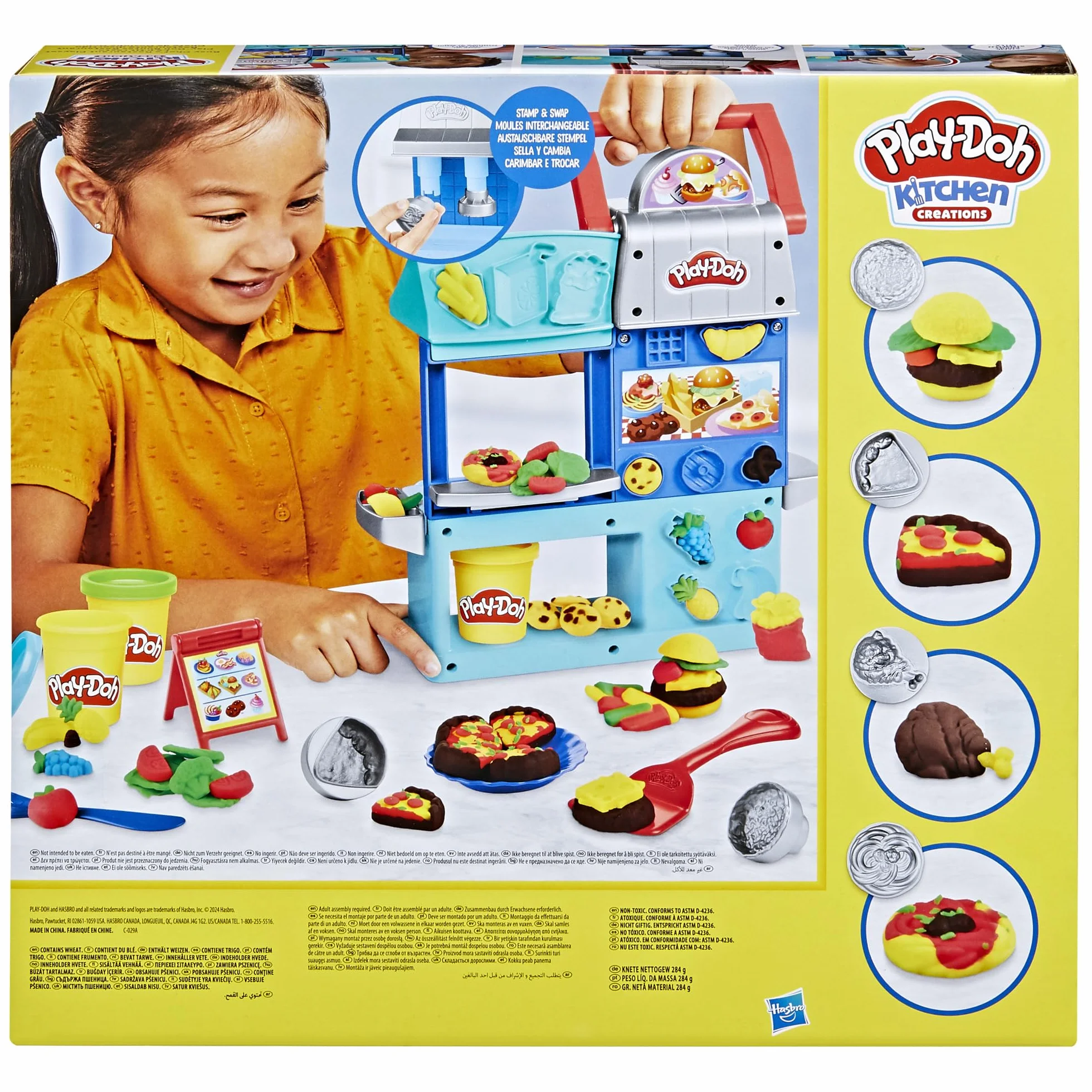 Play-Doh Zestaw do zabawy Play-Doh Kitchen Creations Restauracja pracowitego szefa kuchni, 2-stronna zabawkowa kuchnia, wiek: od 3 lat