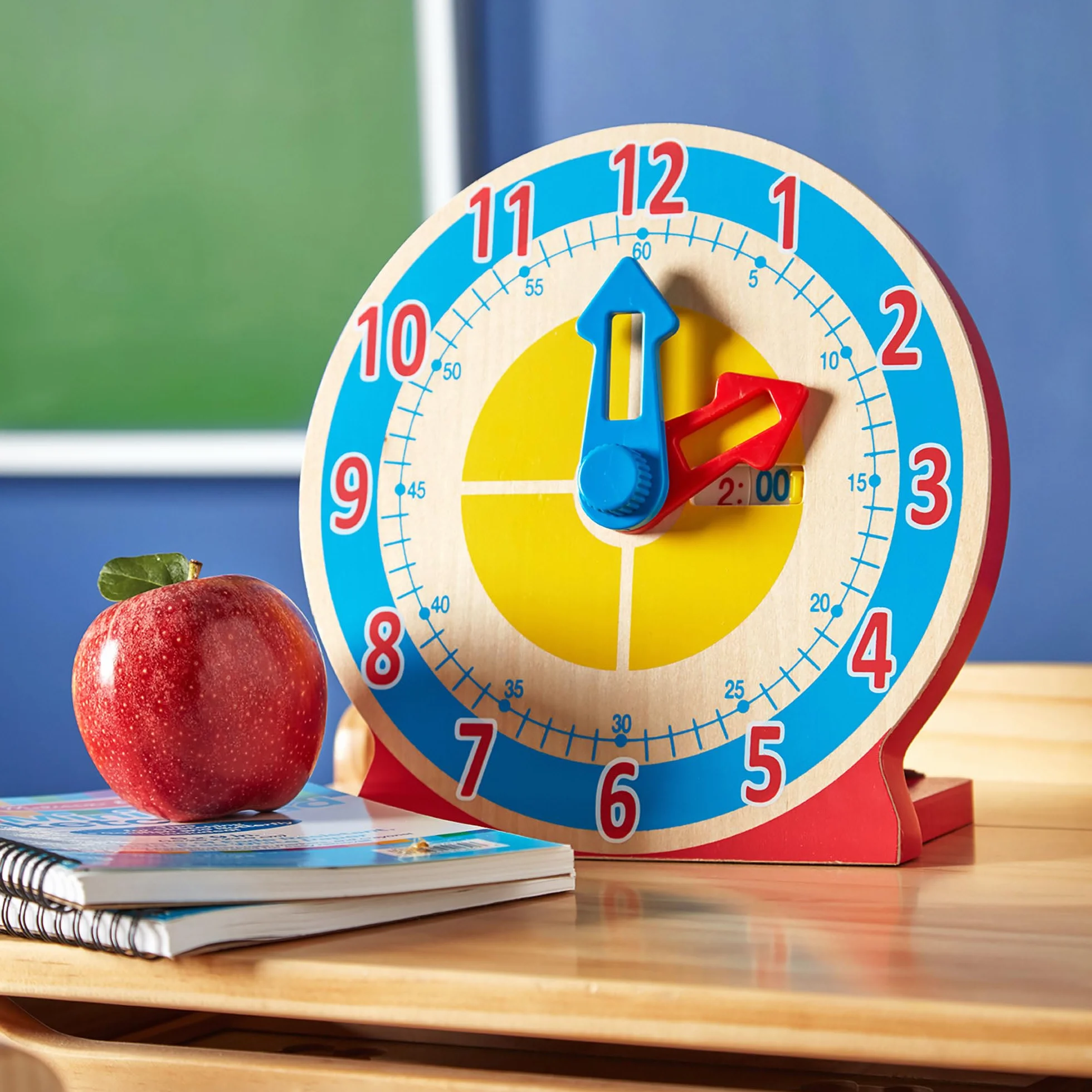 Melissa & Doug – zegar do ustawiania i podawania godziny | zabawka rozwojowa | motoryka | 3+ | prezent dla chłopca lub dziewczynki