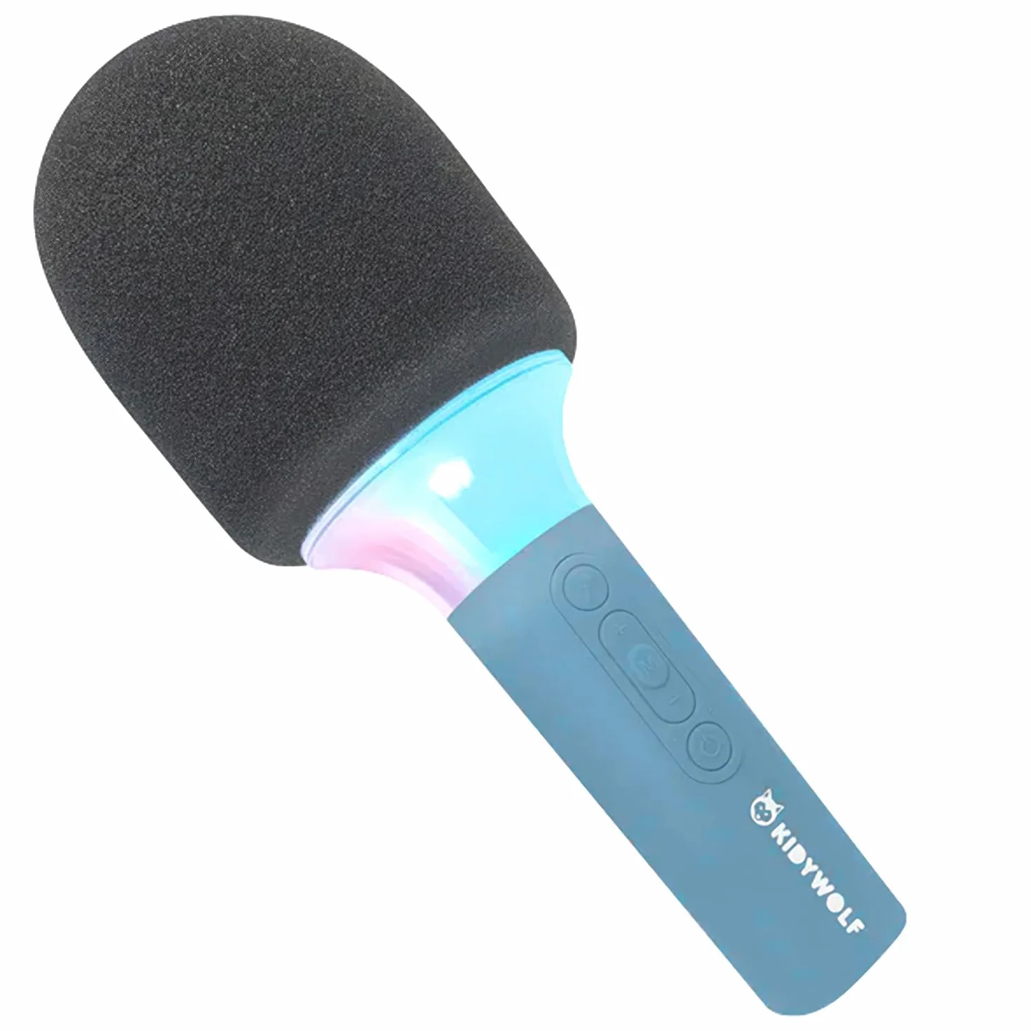 KIDYWOLF - Mikrofon Bluetooth mit Licht blau