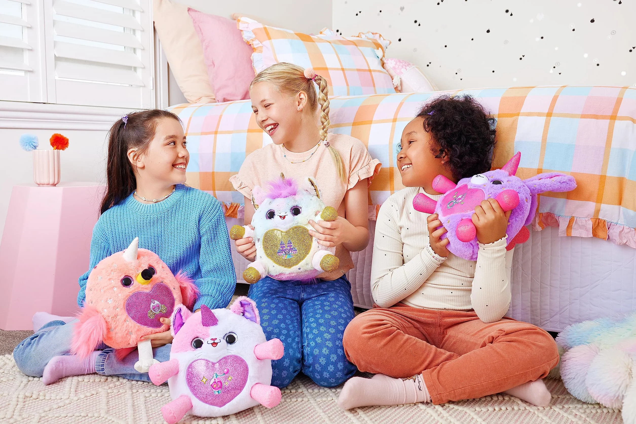 Rainbocorns Fairycorn Księżniczka Seria 6 Rubinowy Jednorożec - Kolekcjonerski Plusz - Magiczna Wróżka Księżniczka Niespodzianki, Przytulne Pluszowe Wypchane Zwierzę, Naklejki (Jednorożec)