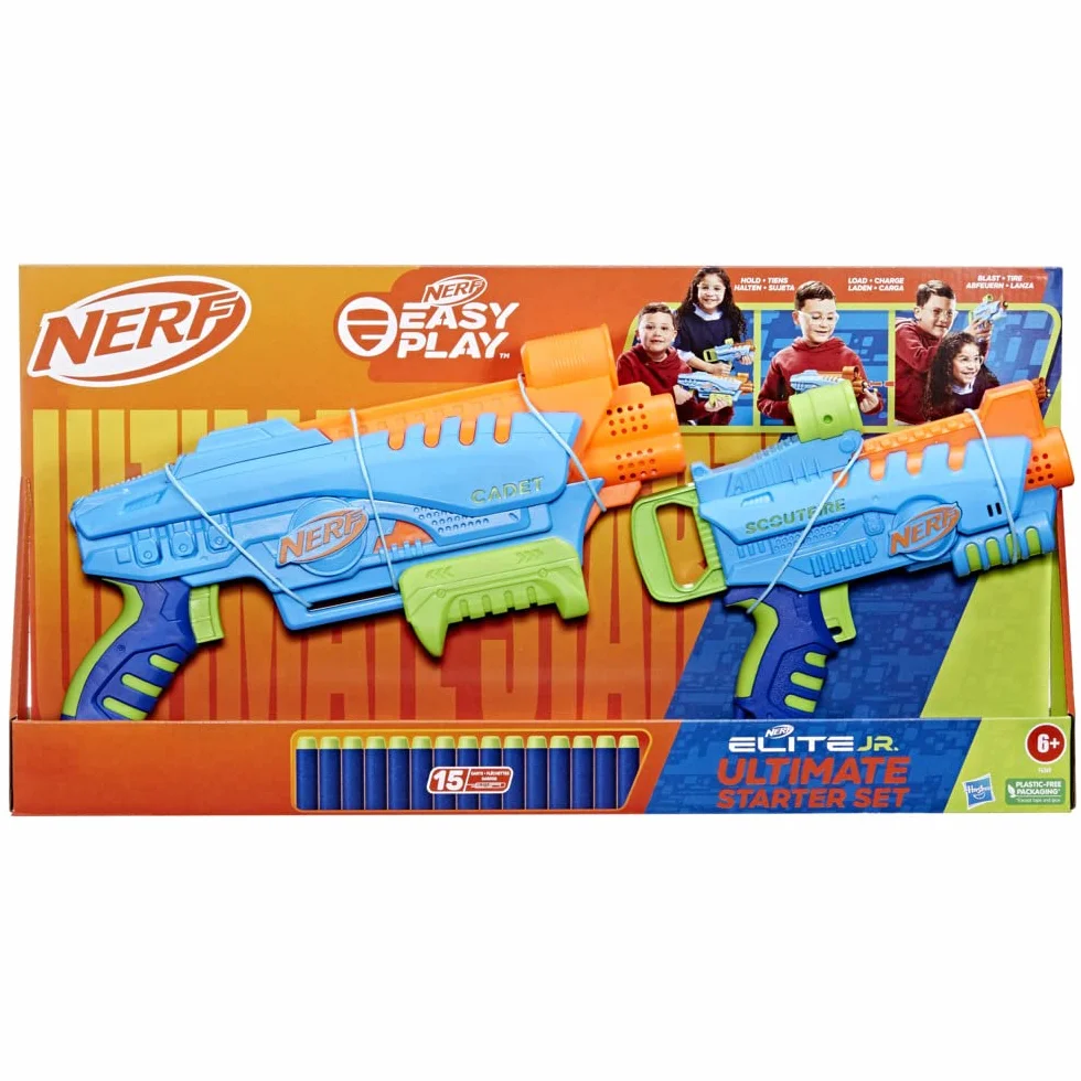Nerf Elite Junior Ultimate Zestaw Pistoletów, Wielokolorowy, 2 Sztuki