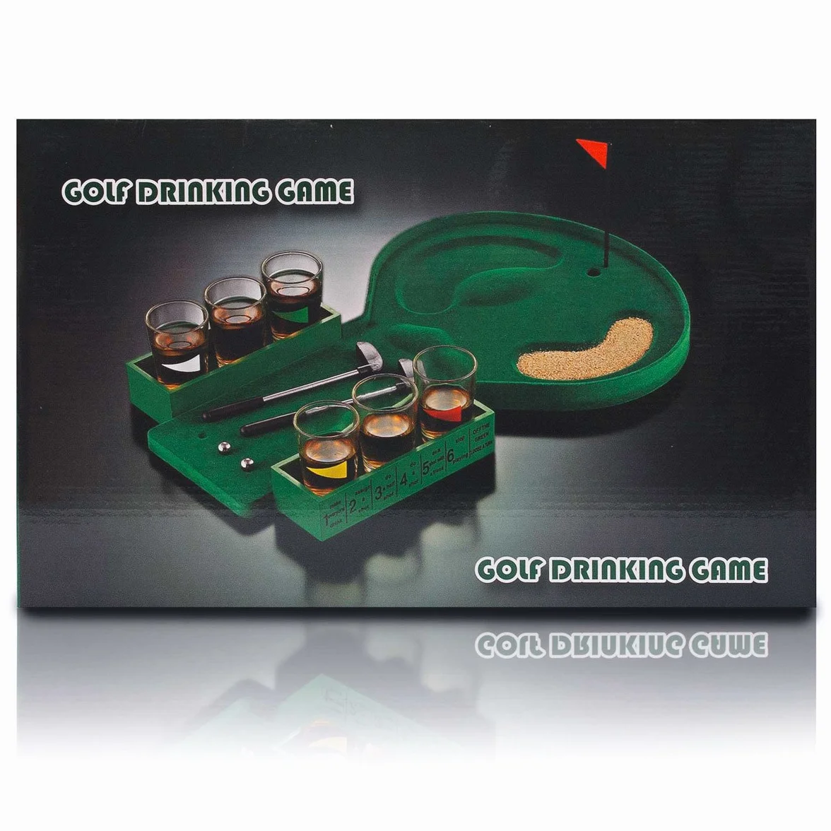 GOODS+GADGETS Gra w piłkę golfową – minigolf gra na picie drinking golf gra imprezowa