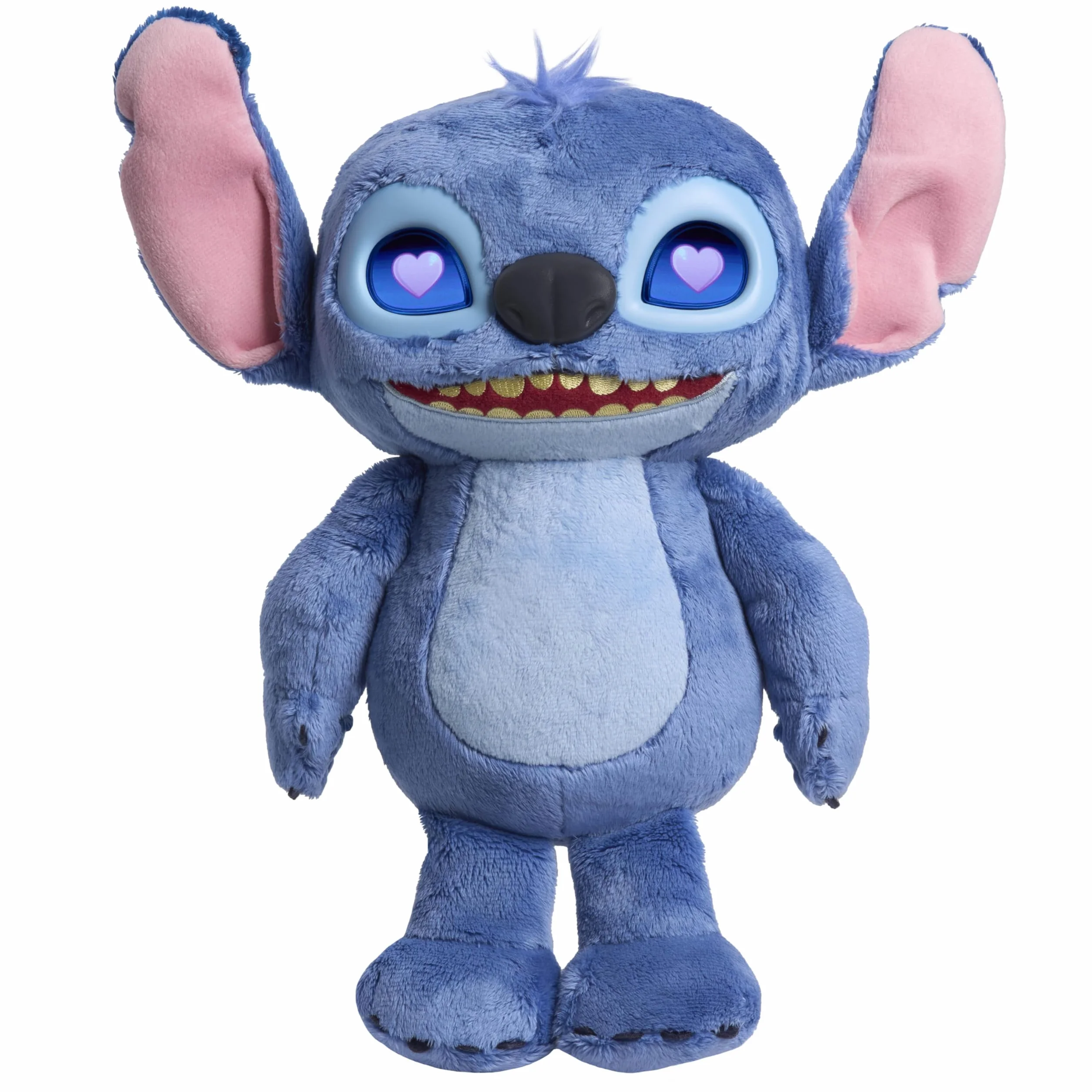 Disney Stitch Many Moods 14-inch Interactive Plush, 50+ sounds & phrases, LCD Eyes, inspired by Disney's new live-action Lilo & Stitch movie, Toy for Fans, Girls, Boys, Kids 3+ by Just Play