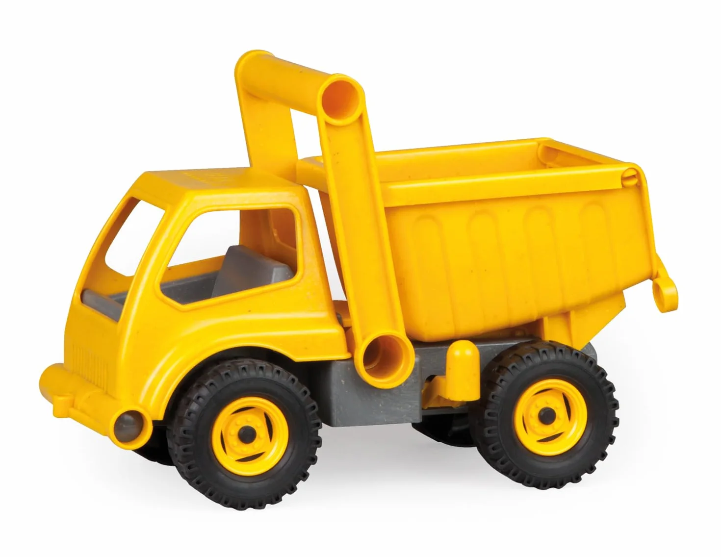 Lena 4210 EcoActives samochód ciężarowy wywrotka, pojazd budowlany ok. 27 cm, wytrzymała wywrotka, dla dzieci od 2 lat, pojazd zabawkowy w kolorze żółtym