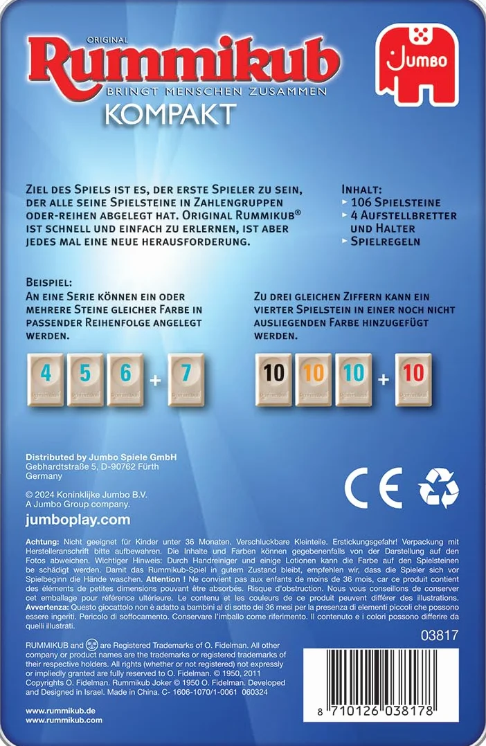 Original Rummikub – Kompakt in Metalldose