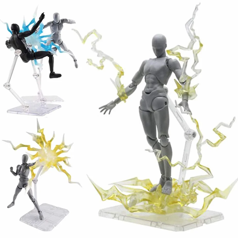 Stojak na figurki Action Figure, stojak na figurki, z 1 śrubokrętem, przezroczysty (2 szt.)