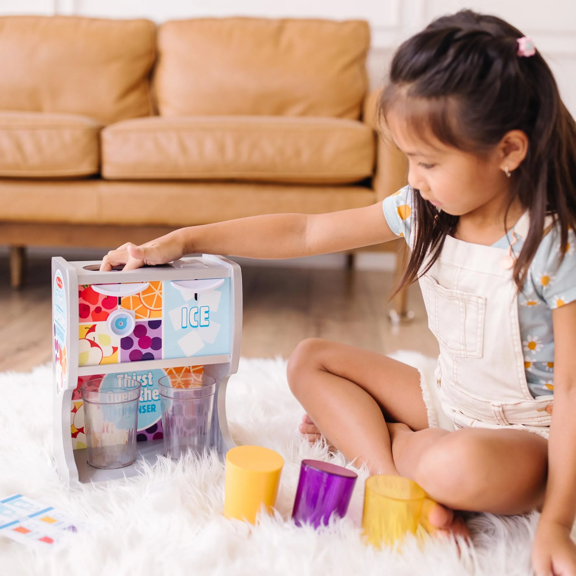 Melissa & Doug Thirst Quencher Dispenser Żywność do Zabawy, Wielokolorowy, 10 Elementów