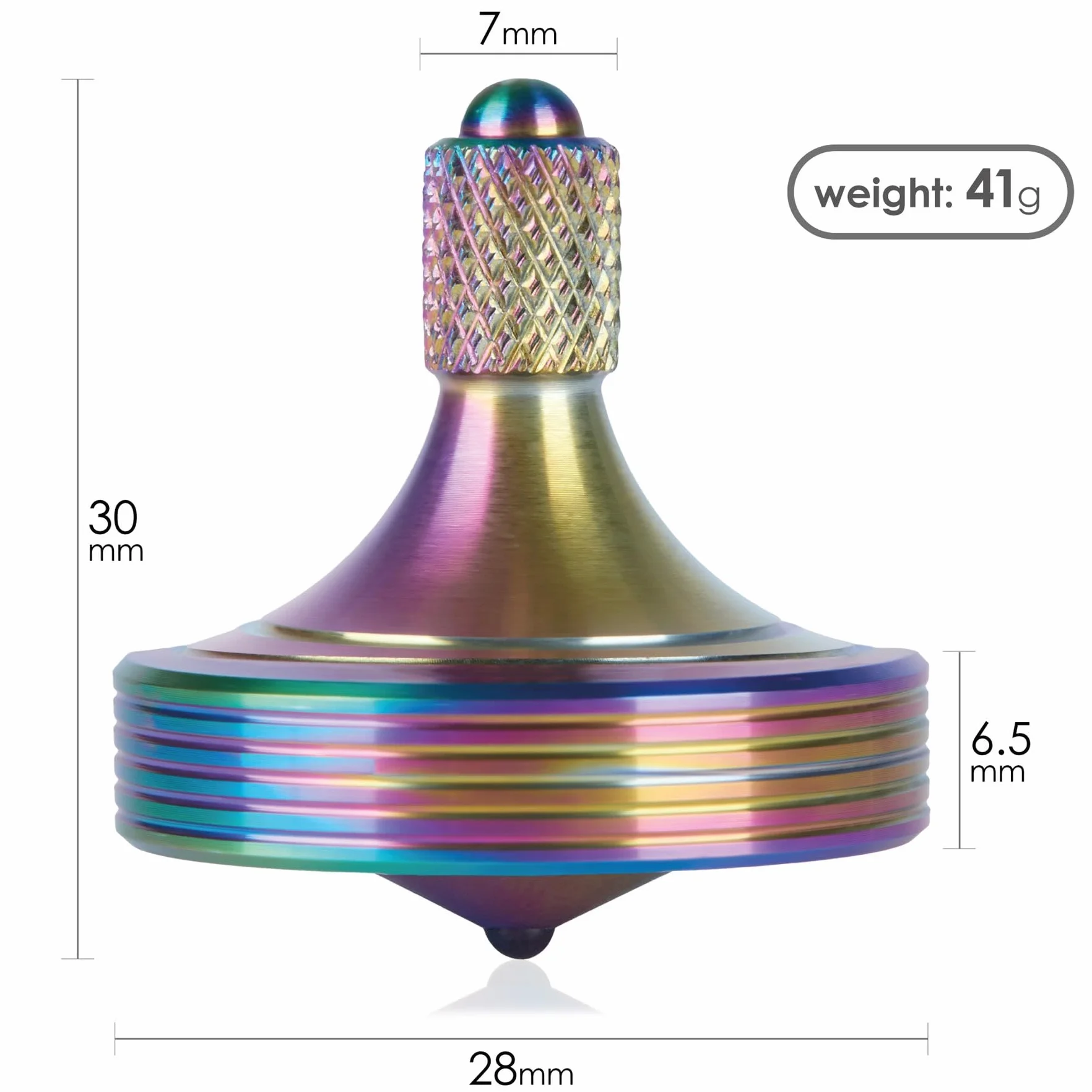 bopster Metalowy bączek fidget spinner 41 g wielokolorowy
