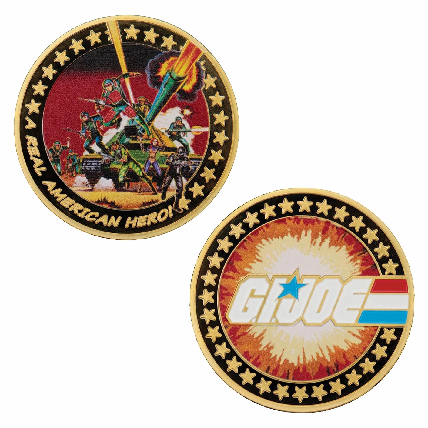 FaNaTtik G.I. Joe 60. rocznica 24k złocona edycja limitowana moneta w pudełku kolekcjonerskim – Prawdziwy Amerykański Bohater - Oficjalnie licencjonowany produkt