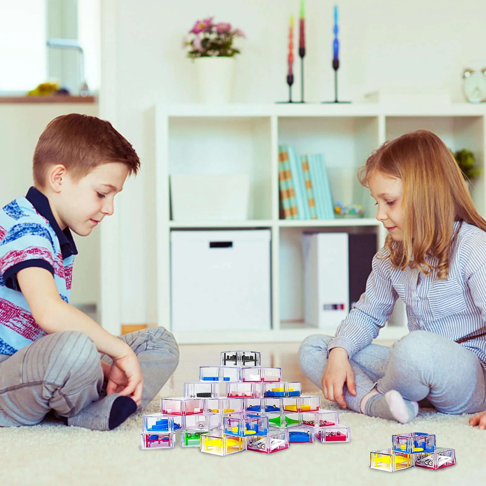 24 sztuki mini gry myślącej, logiczna gra, gra w cierpliwość, 3D zręcznościowa zabawka na urodziny dziecka