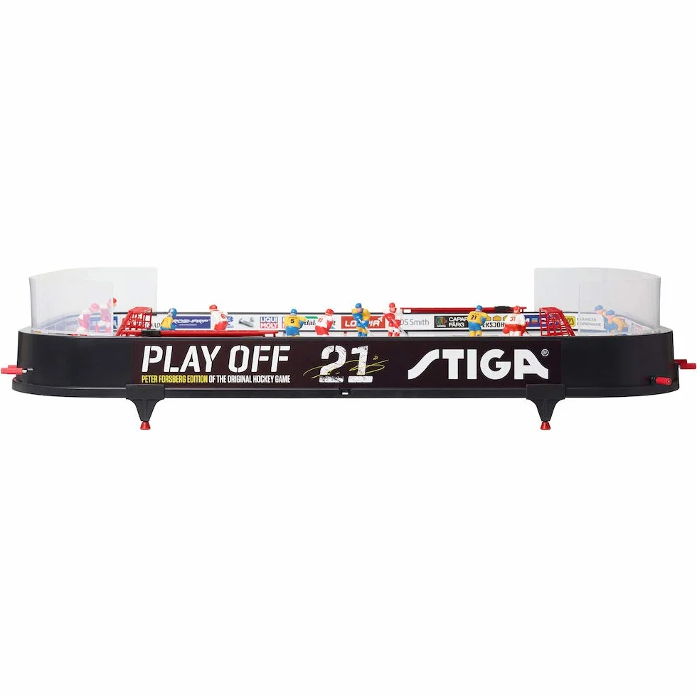STIGA Blat Rod Hockey Game Play Off 21 – klasyczna akcja hokeja na lodzie z ulepszonymi funkcjami, łatwy montaż, zawiera 2 krążki - zabawa dla wszystkich grup wiekowych