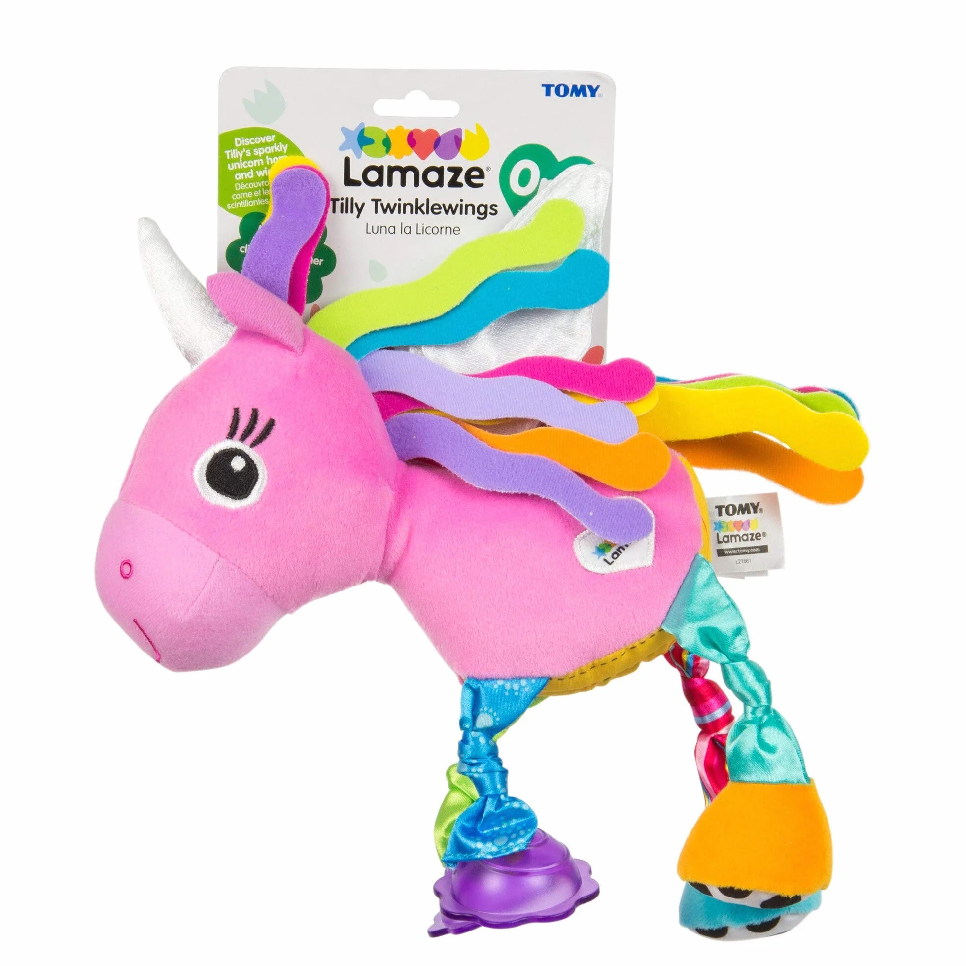 LAMAZE Тilly Twinklewings - Clip on Pram & Pushchair Newborn Baby Toy, Unicorn Toy, Sensory Toy for Babies Boys & Girls From 0-6 Months