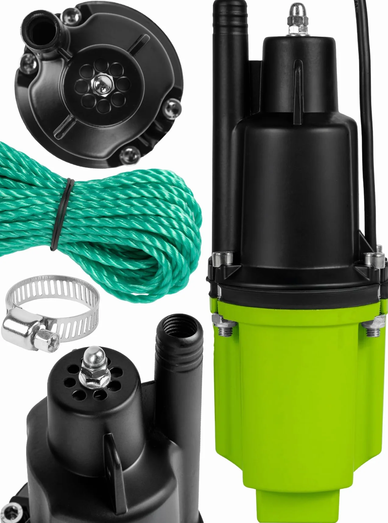 MalTec Pompa głębinowa do czystej wody, 1080 l/h, do 5m, moc 480 W, kabel 10 m, silnik membranowy 3,3 kg