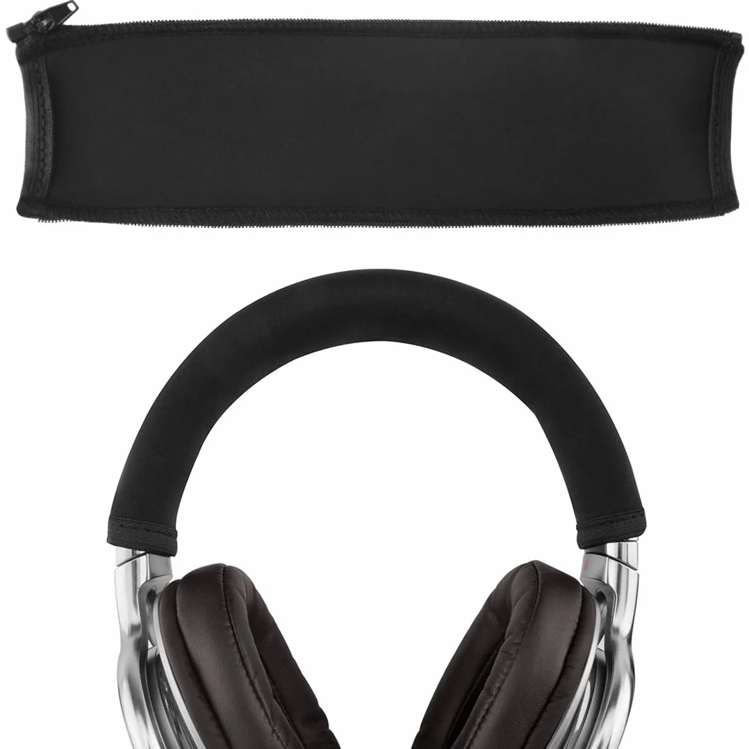 Geekria Flex materiałowa osłona na pałąk słuchawkowy kompatybilna z Sony MDR-1ADAC/1ABT/1AM2/1R/1RNC/1RBT/1A, zamienny element naprawczy, łatwy montaż DIY (Czarny)