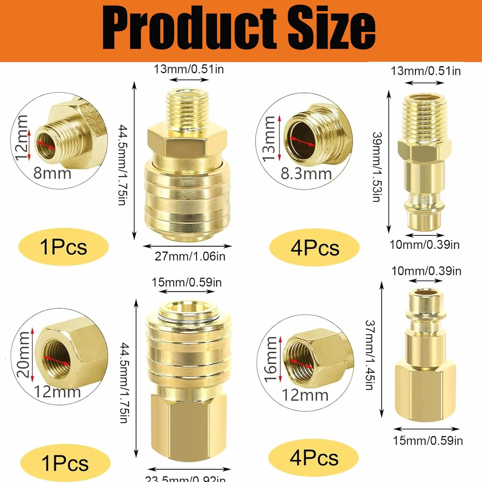 10 sztuk szybkozłączek sprężonego powietrza 1/4 "BSP europejskie złącza szybkozłączki przewodów powietrznych złączki złączki do węży sprzęgła wąż powietrza sprężarka złącza