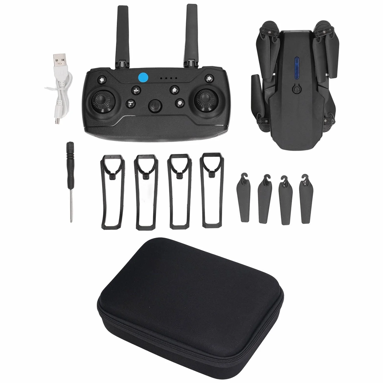 4-osiowy Dron RC z podwójną kamerą 4K HD dla Początkujących Dorosłych, Obracany w 3D Składany Quadcopter FPV RC z Unoszeniem się w Wysokim Położeniu, trajektorią Lotu, Połączeniem