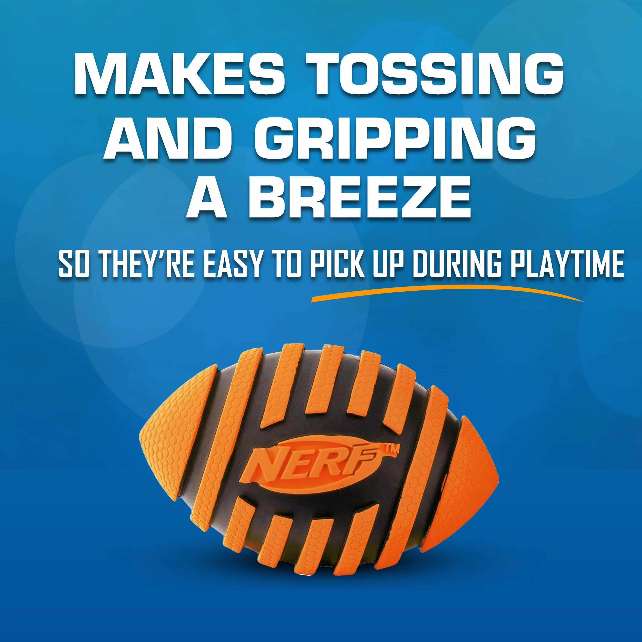 Nerf Spiral Squeak Football 5"-Orange
