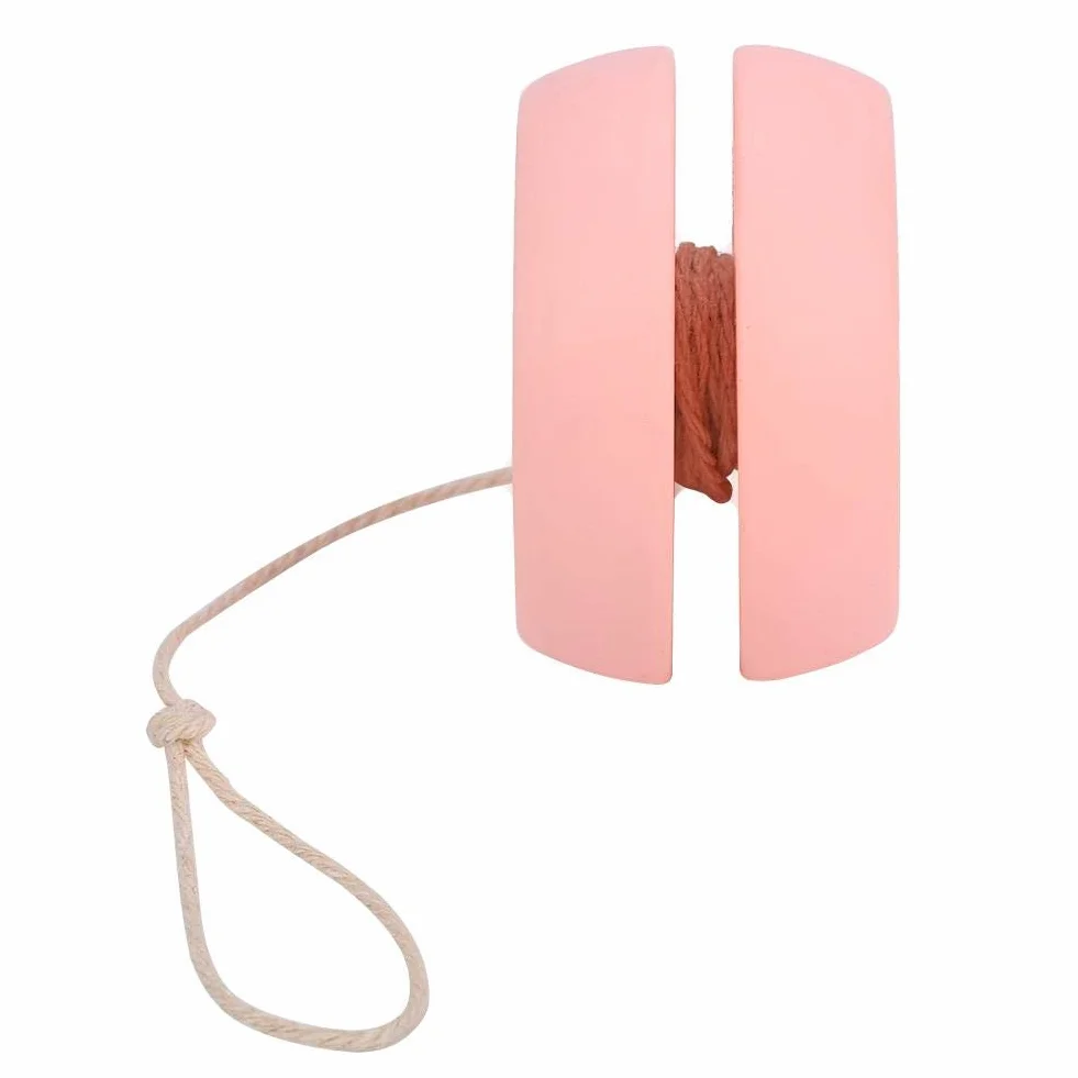 Zerodis urocza magiczna zabawka reagująca z drewna Yo-Yo początek edukacji zabawka z kreskówkowym wzorem dla dzieci (Pink)