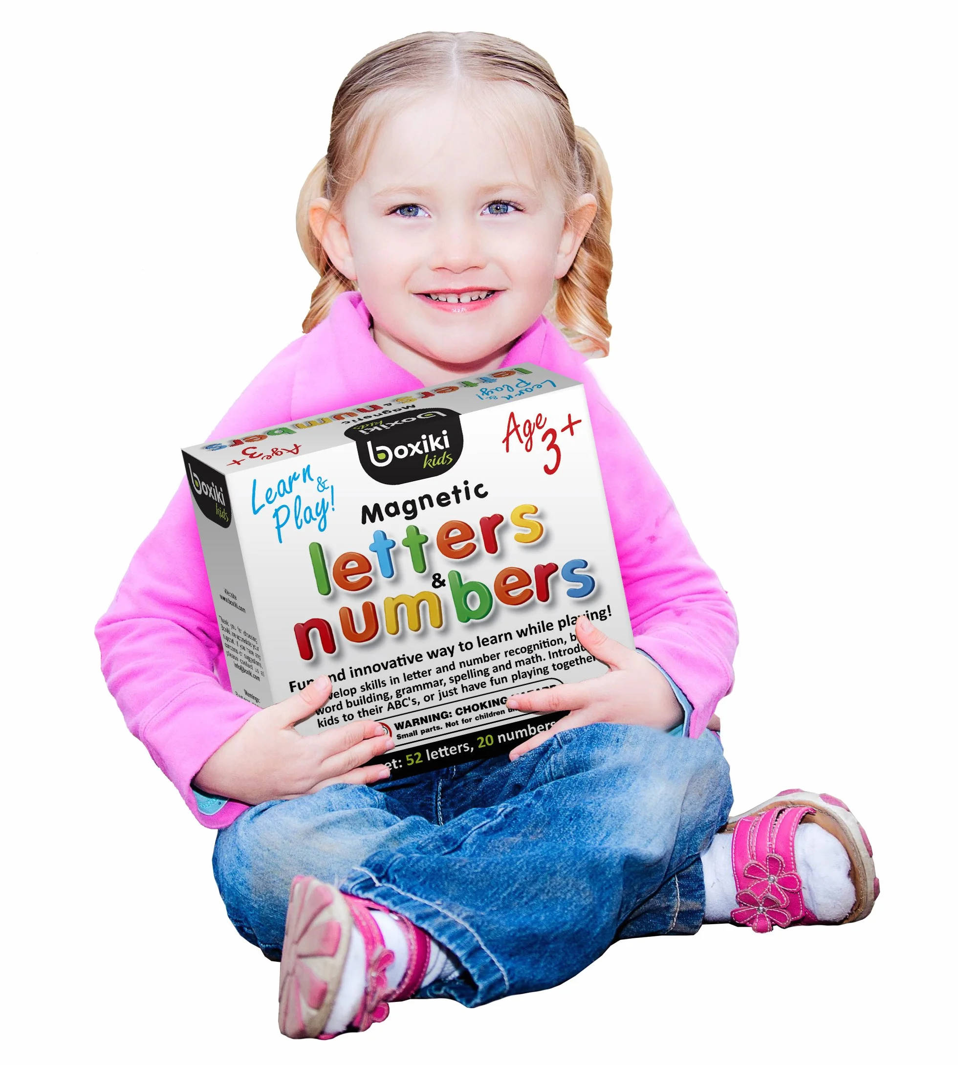 80 sztuk Zestaw magnesów alfabetowych | ABC Learning Toys | Plastikowe litery i cyfry magnetyczne | Liczby i kolory | Małe i małe litery magnetyczne wg Boxiki Kids