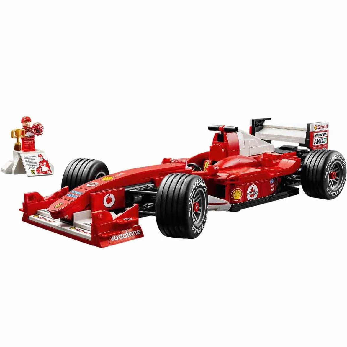 LEGO Icons Ferrari F2004 i Michael Schumacher, zestaw konstrukcyjny dla dorosłych z modelem bolidu F1, kolekcjonerski samochód wyścigowy, pomysł na prezent dla mężczyzny i kobiety 11375