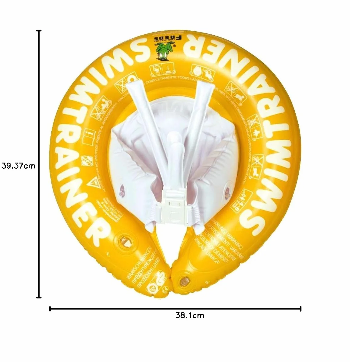 Swim Academy Freds 10330 Koło, Żółty/Szary, 40 cm