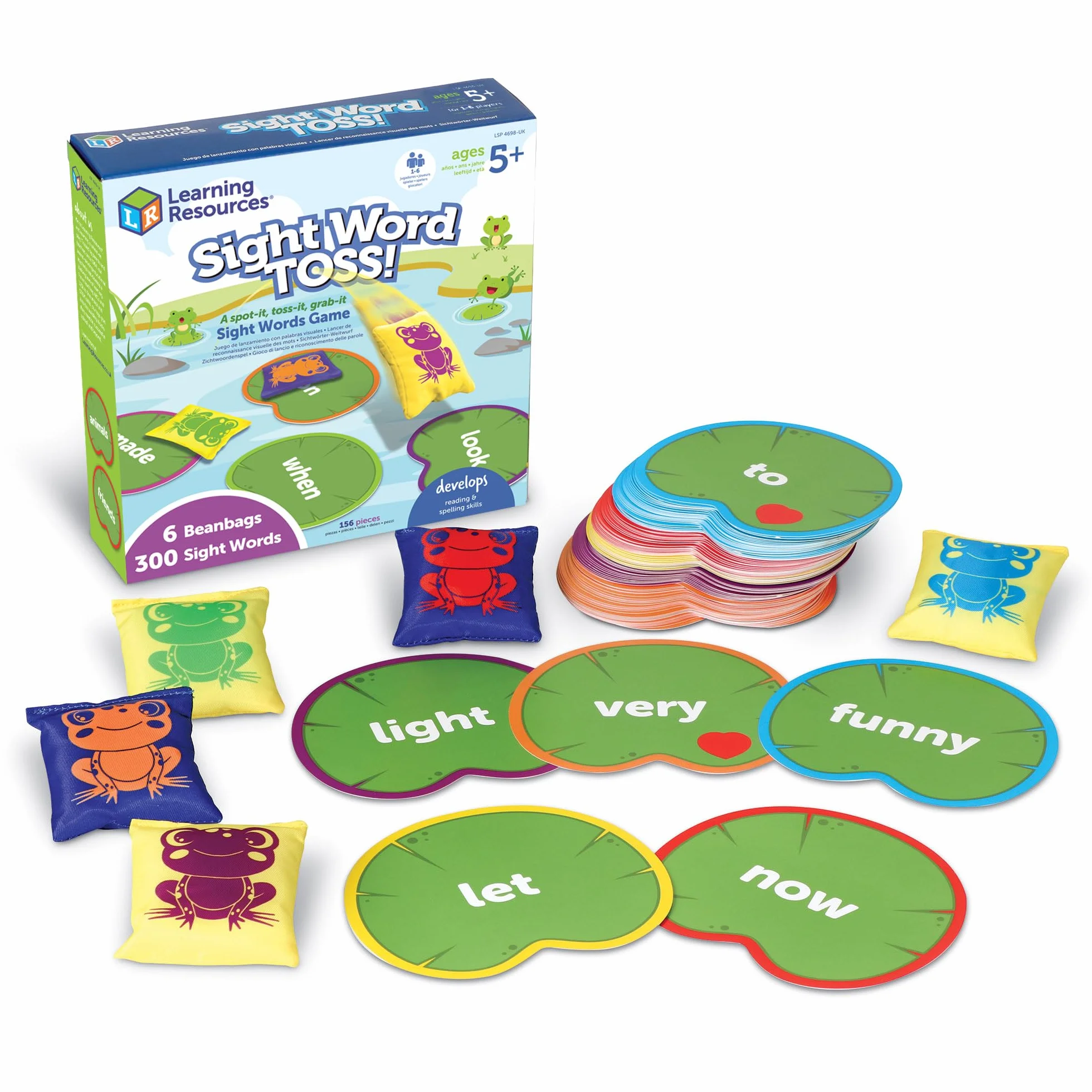 Learning Resources Gra, wiek 5 pisowni, 220 angielski, umiejętności czytania i pisania, wizualne gry słowne, odpowiedni dla 1 do 6 graczy, wielokolorowy, jeden rozmiar, LSP4698-UK