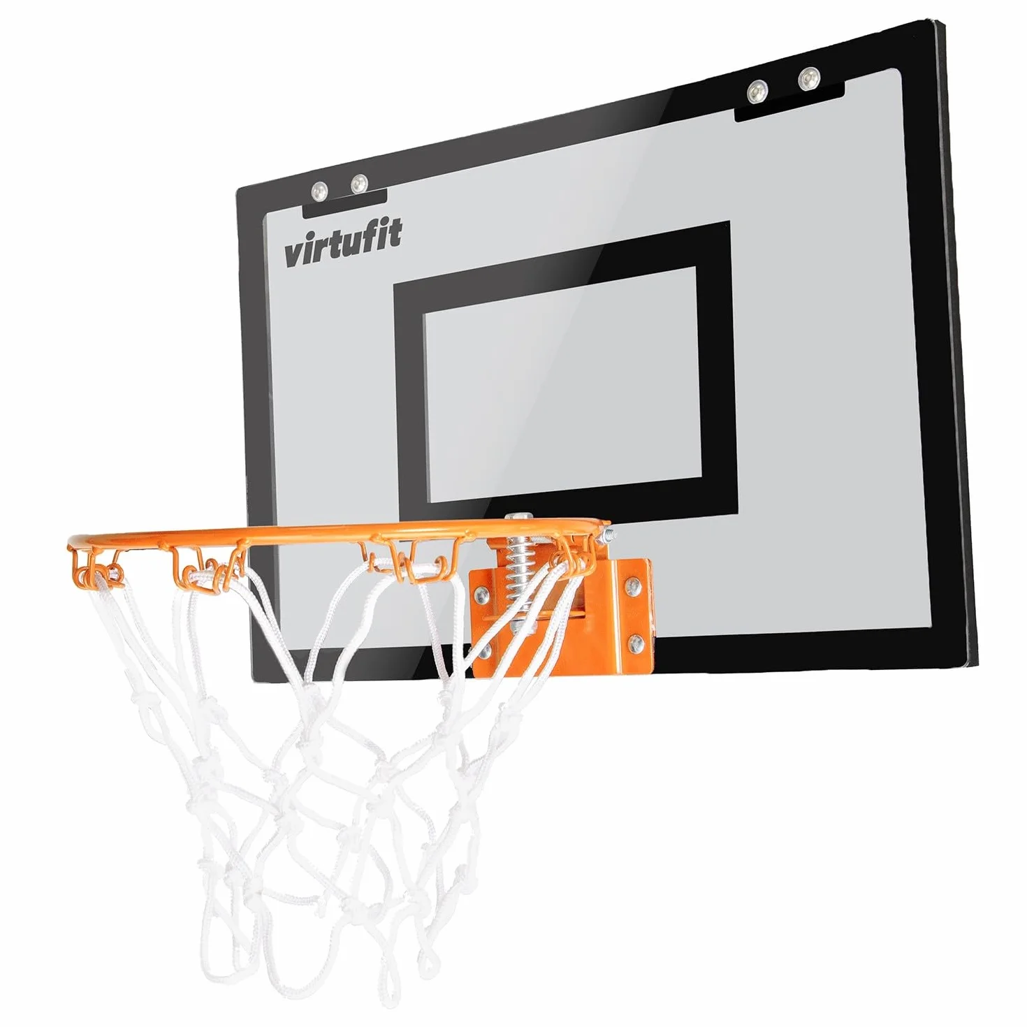 VirtuFit Pro Mini deska do koszykówki z 2 piłkami i pompką, czarna
