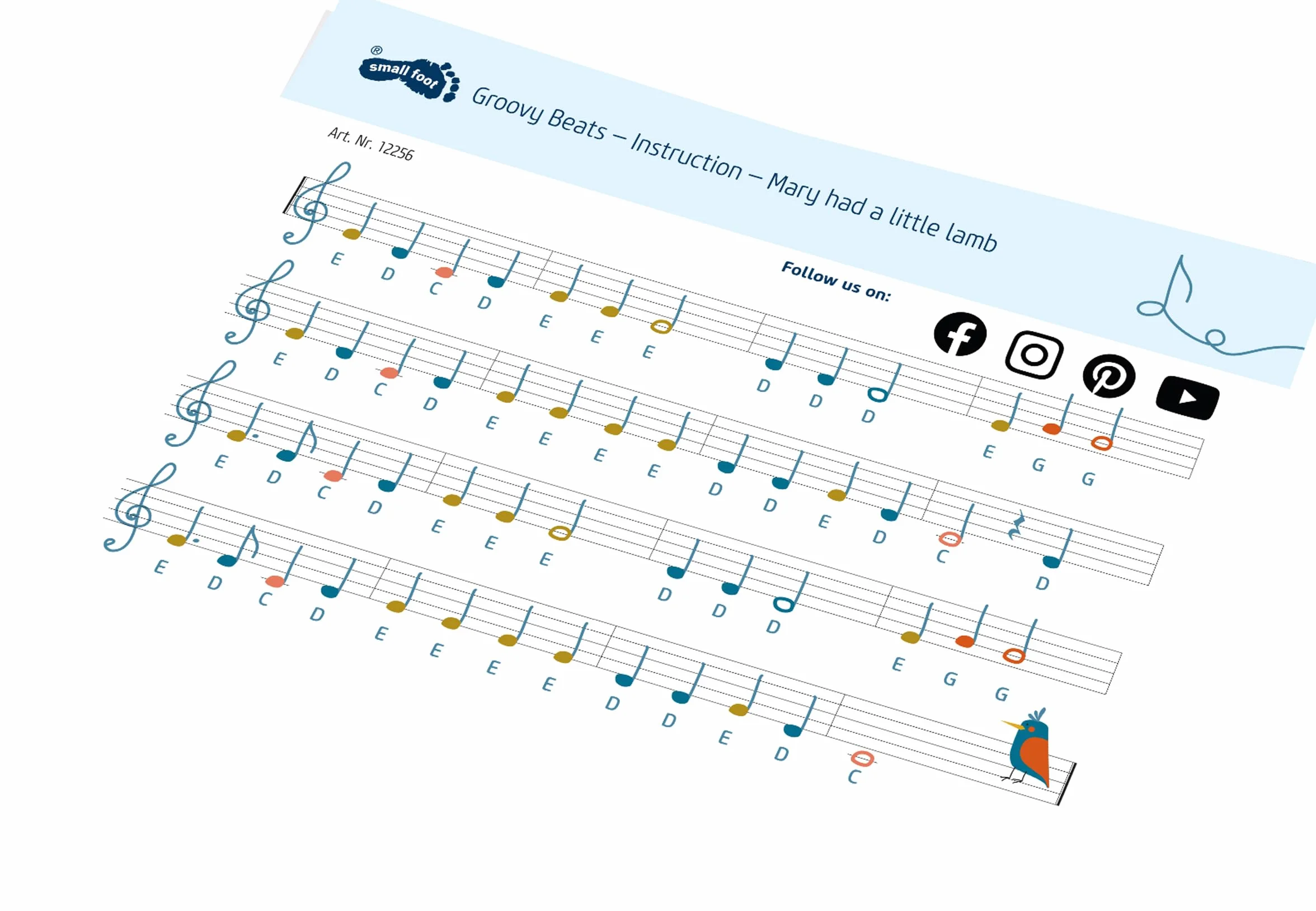 Small Foot Pianino zabawkowe "Groovy Beats", pianino dla dzieci od 3 lat, idealne do wczesnej edukacji muzycznej