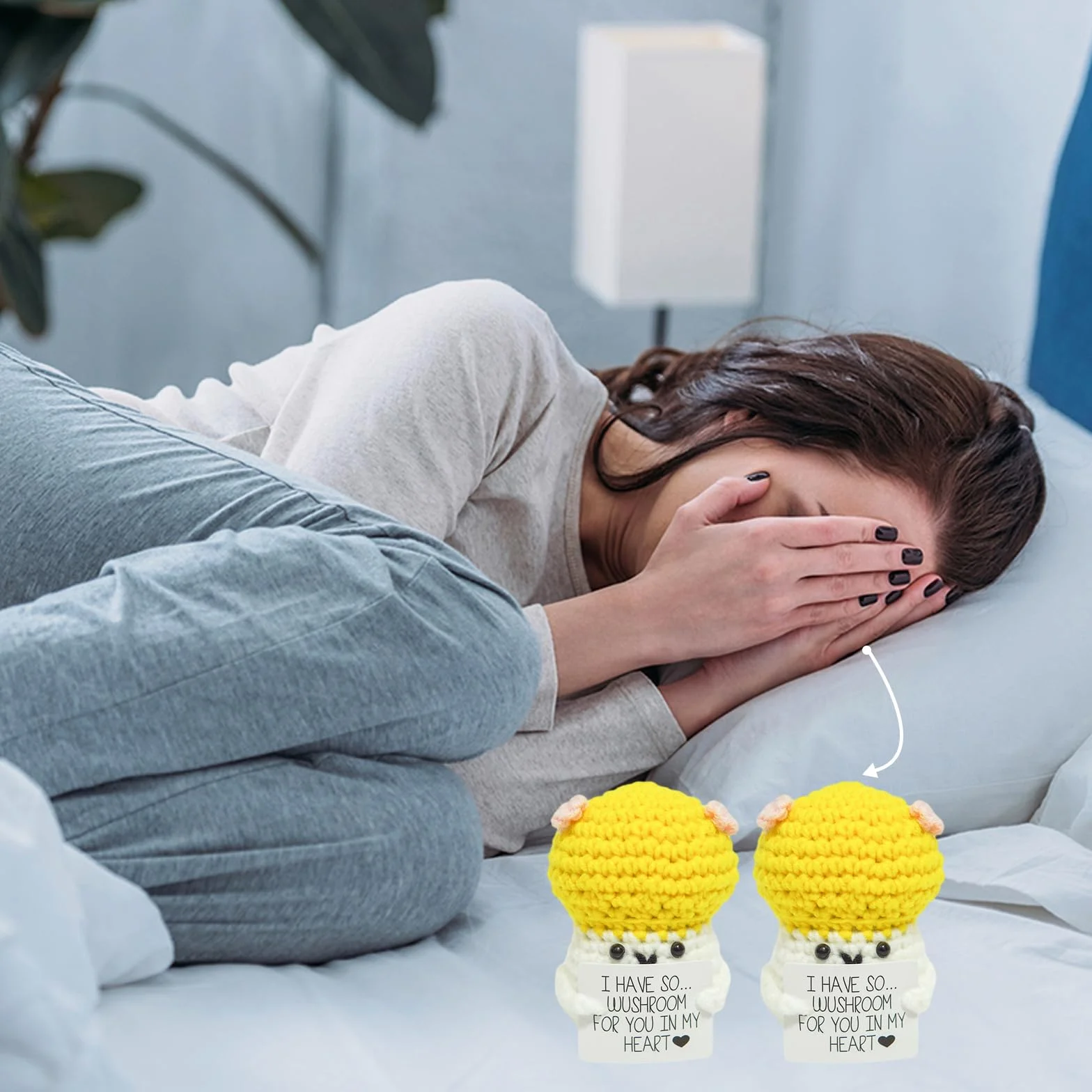 Ręcznie robiony grzyb, ręcznie robione mini pluszowe figurki, pozytywne grzyby, kieszonka, prezent, urocze, ręcznie tkane, ornamenty do biura, na biurko, Boże Narodzenie, ozdoba, prezent