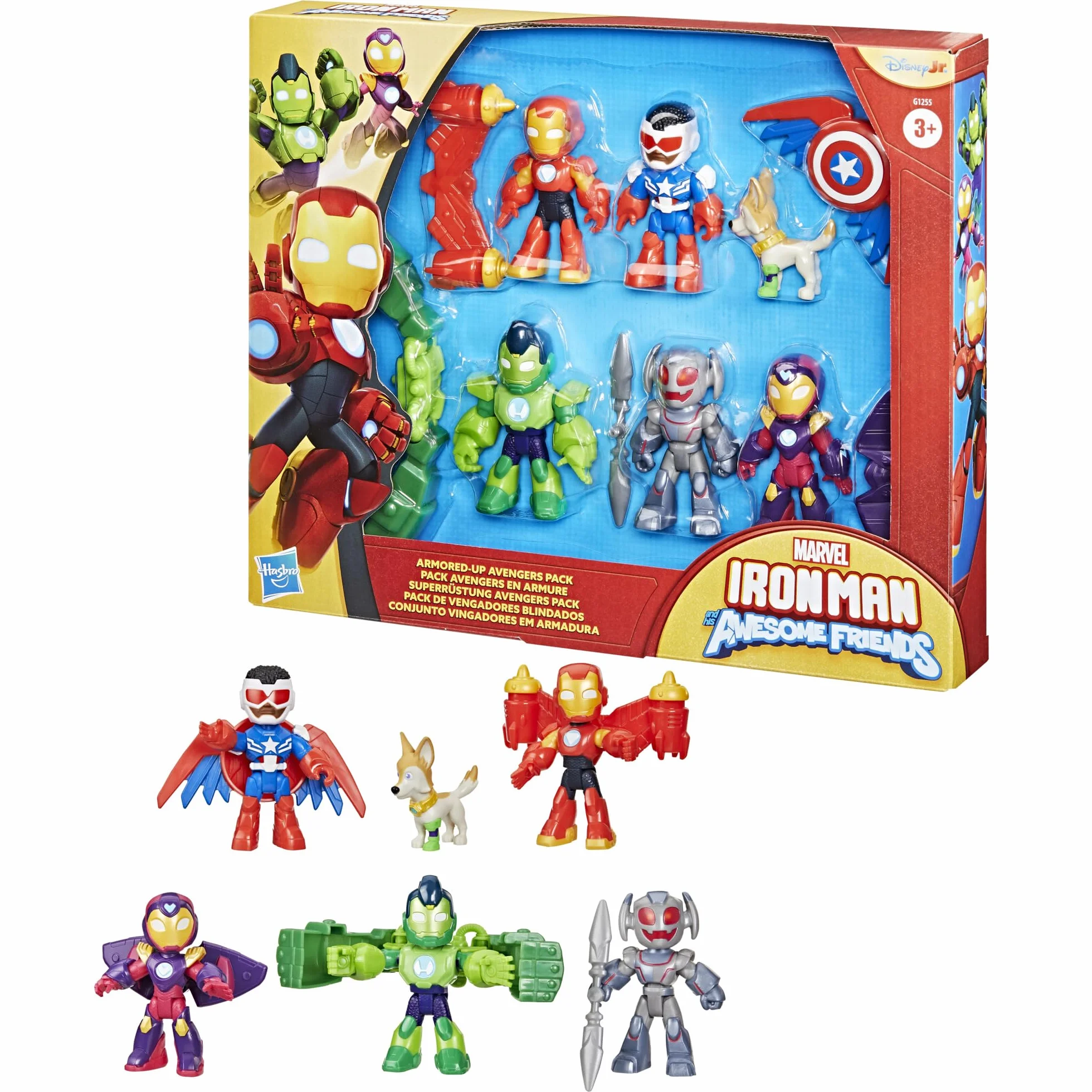 Zestaw figurek Avengers w pełnej zbroi z serialu "Iron Man and his Awesome Friends" Marvela