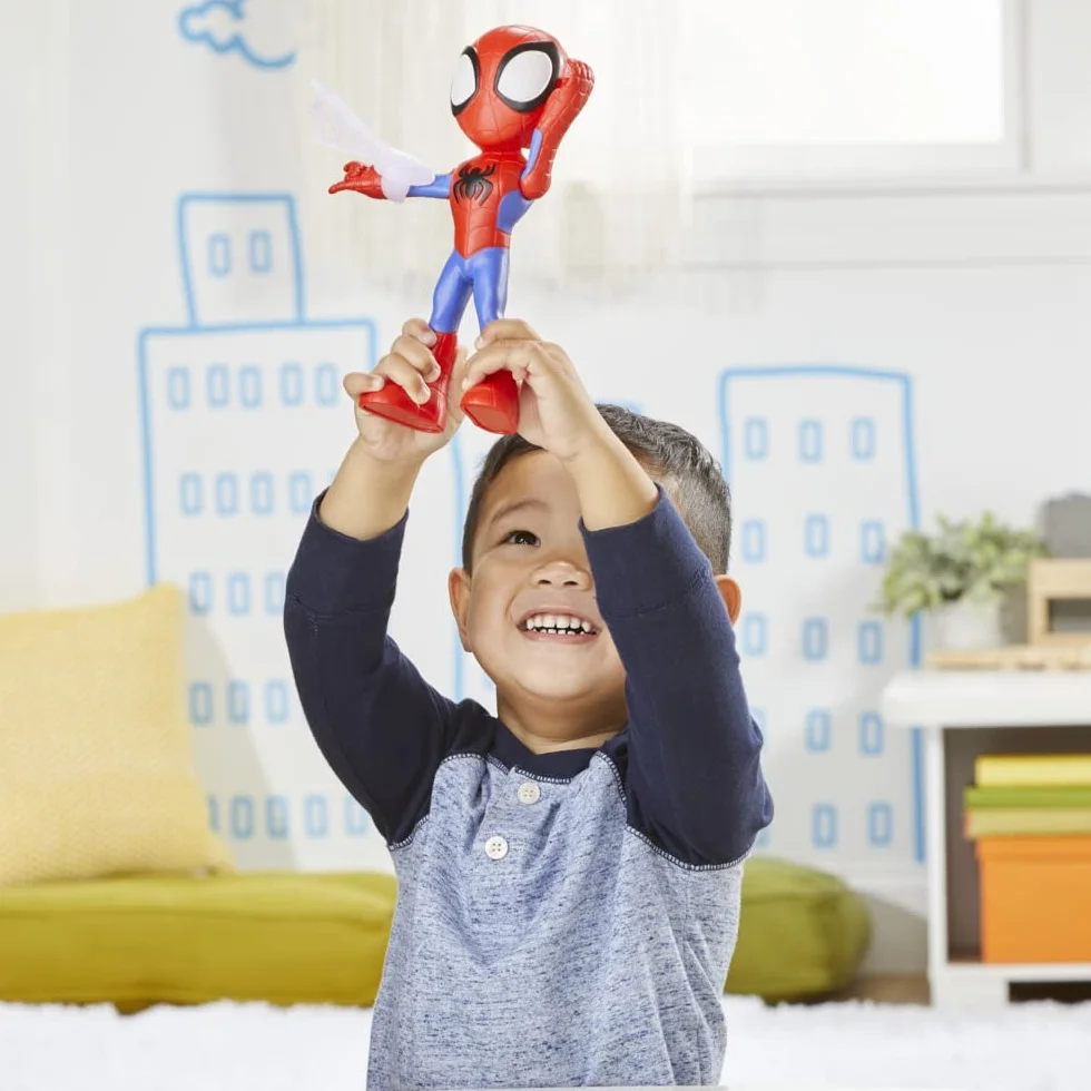 Superwielka figurka Spideya o wysokości 22,5 cm z serialu "Spidey i super-kumple" Marvela, zabawka dla przedszkolaków