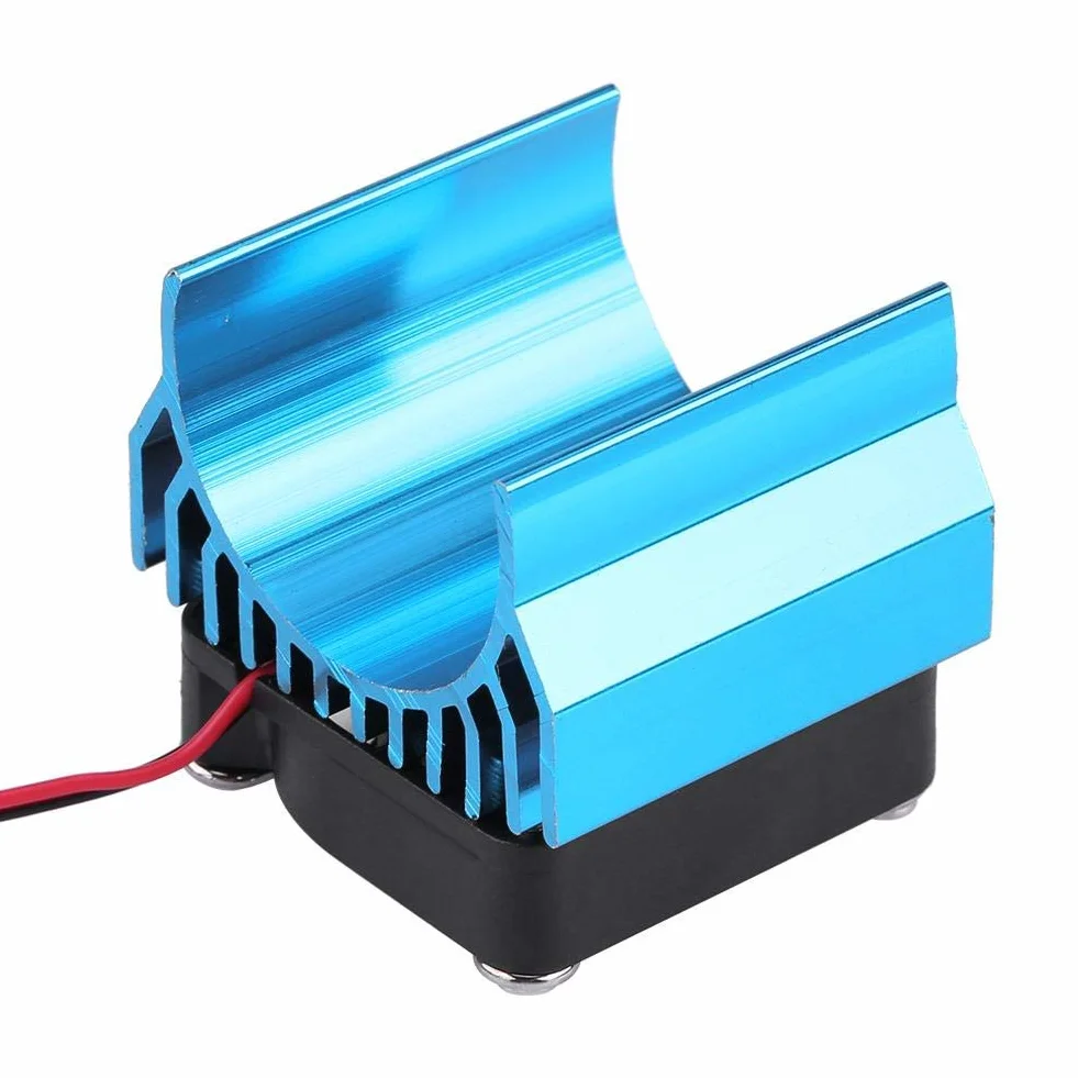 RC z wentylatorem chłodzącym, wentylator chłodzący RC do elektrycznego samochodu RC w skali 1:10 540/550/3650 Wymiana silnika Akcesoria do aktualizacji (niebieski)