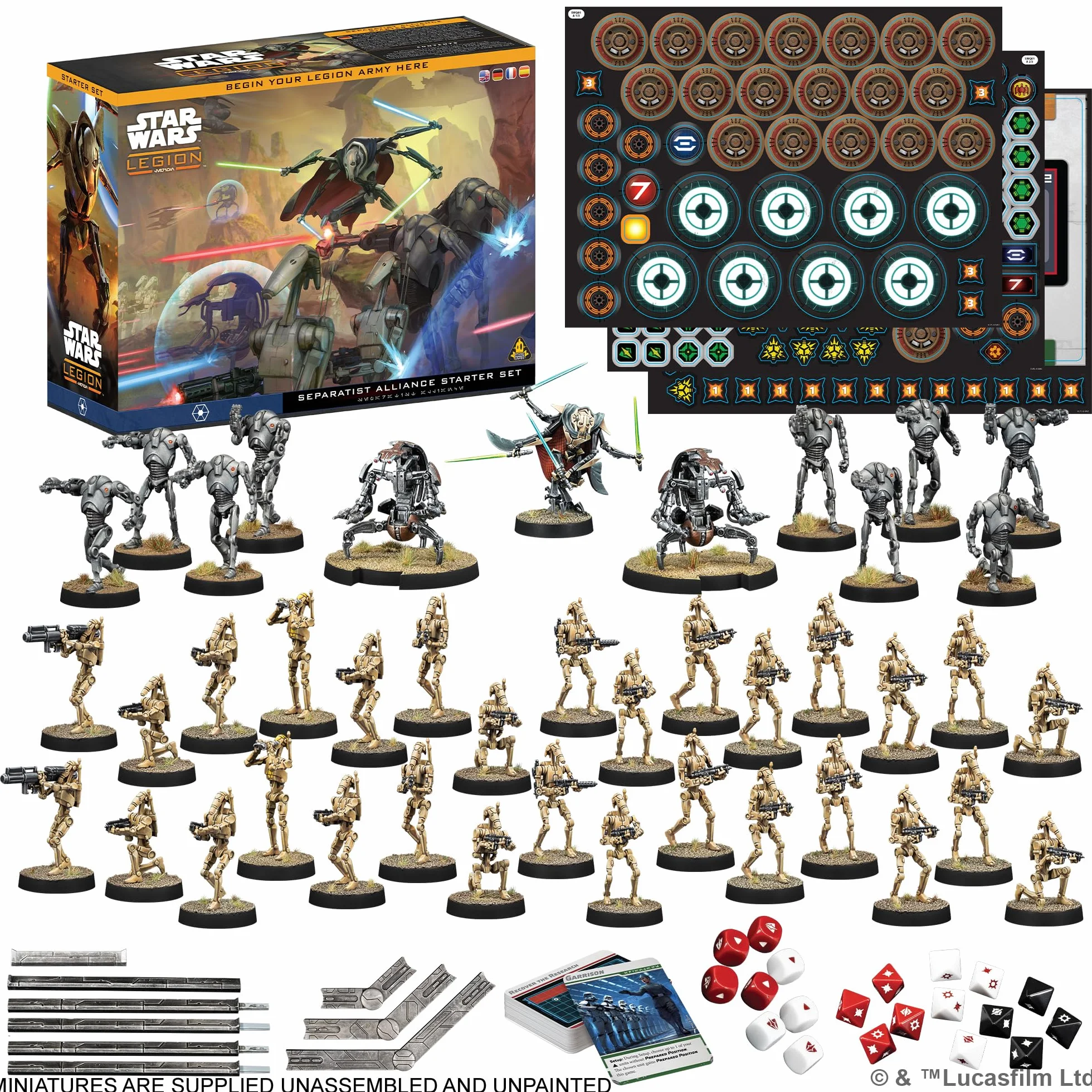 asmodee, Star Wars: Legion – Separatist Alliance zestaw startowy (Separatistenallianz-Starterset), Atomic Mass Games, tablet, dla 2 graczy, 14+ lata, 120-180 minut, niemiecki, wielojęzyczny