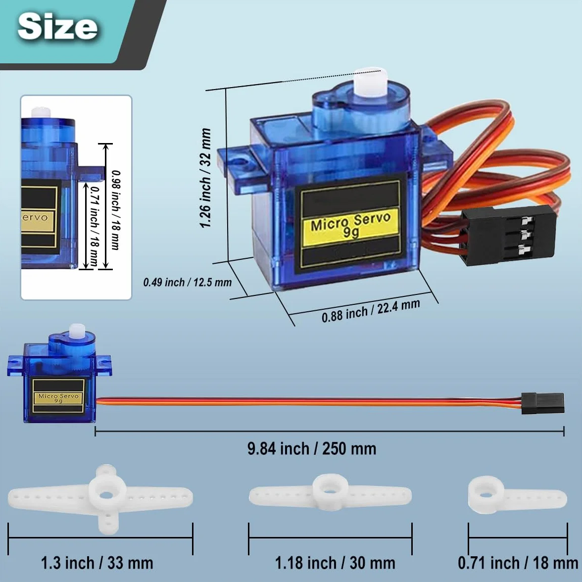 4 sztuki 9 g 180° mikroserwo z serwotesterem z mini śrubokrętem, do zabawek RC/robotów/modelu samolotu, inteligentny helikopter samochodowy, do Arduino/Raspberry Pi/DIY