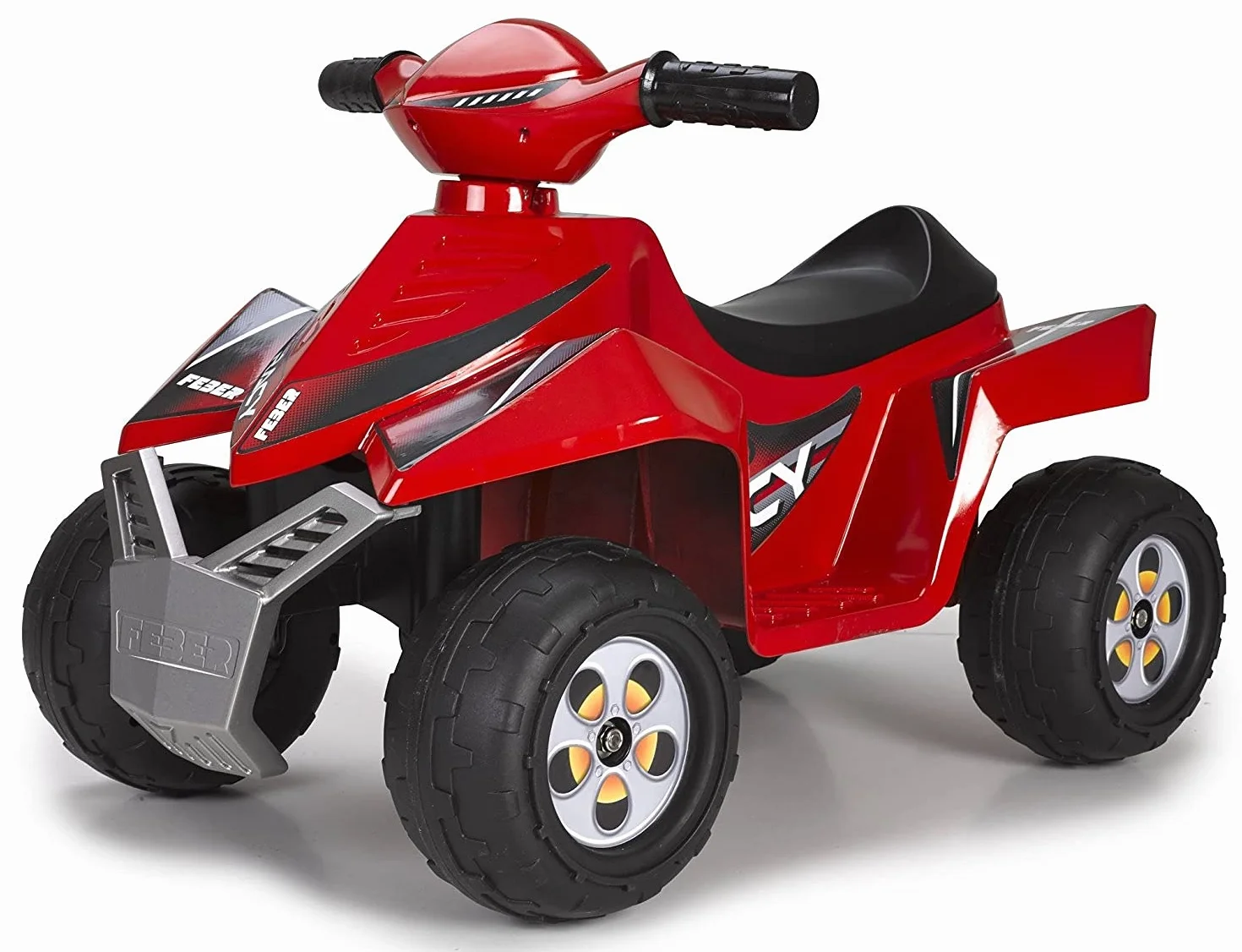 FEBER - Quad Racy 6V, samochód elektryczny dla dzieci w wieku od 18 miesięcy do 3 lat, z przepustnicą, duże i wytrzymałe koła zapewniające stabilność, do 40 min baterii, z dołączoną ładowarką, Famosa