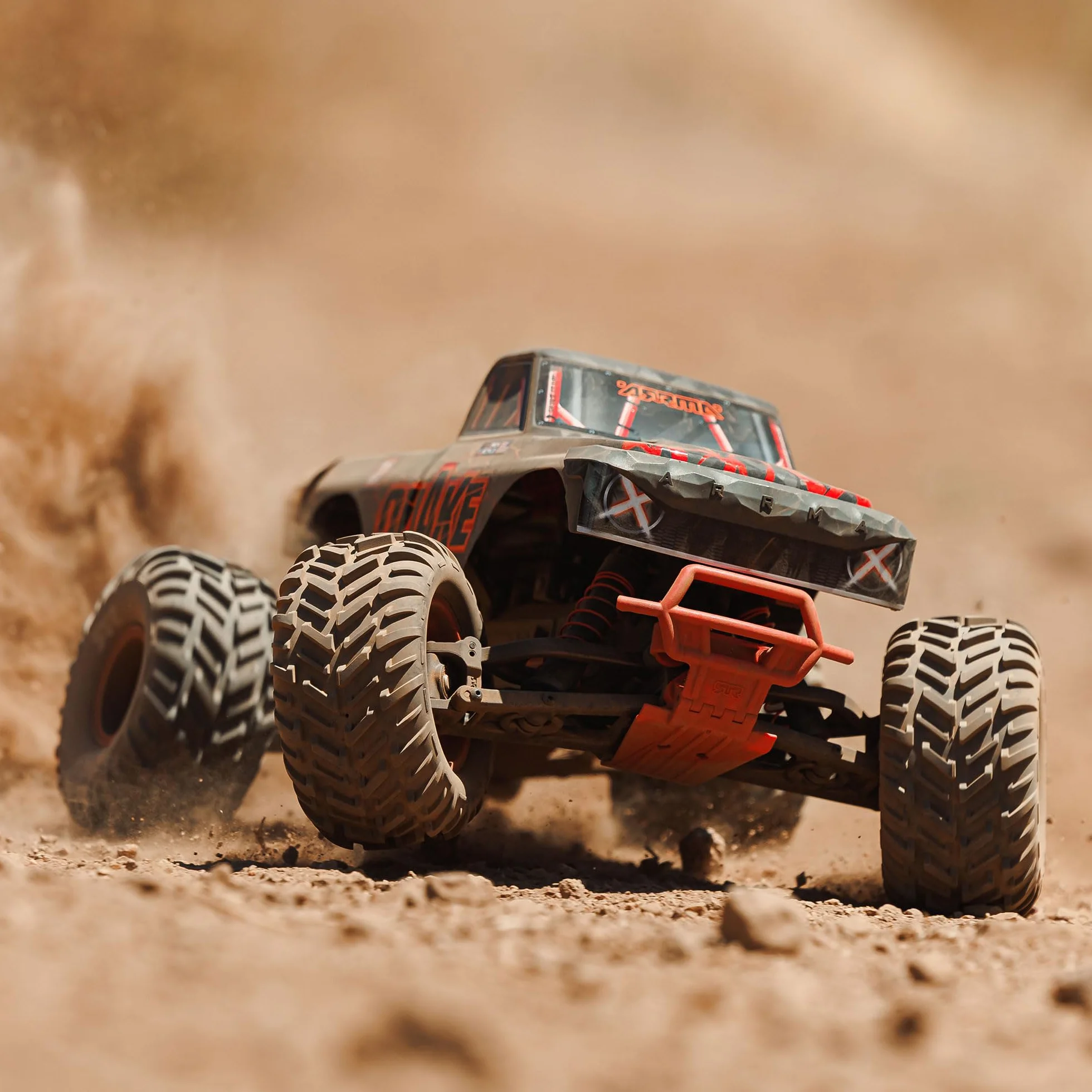 ARRMA RC Truck 1/10 Quake 223S 2WD RTR bezszczotkowy Monster Truck czerwony
