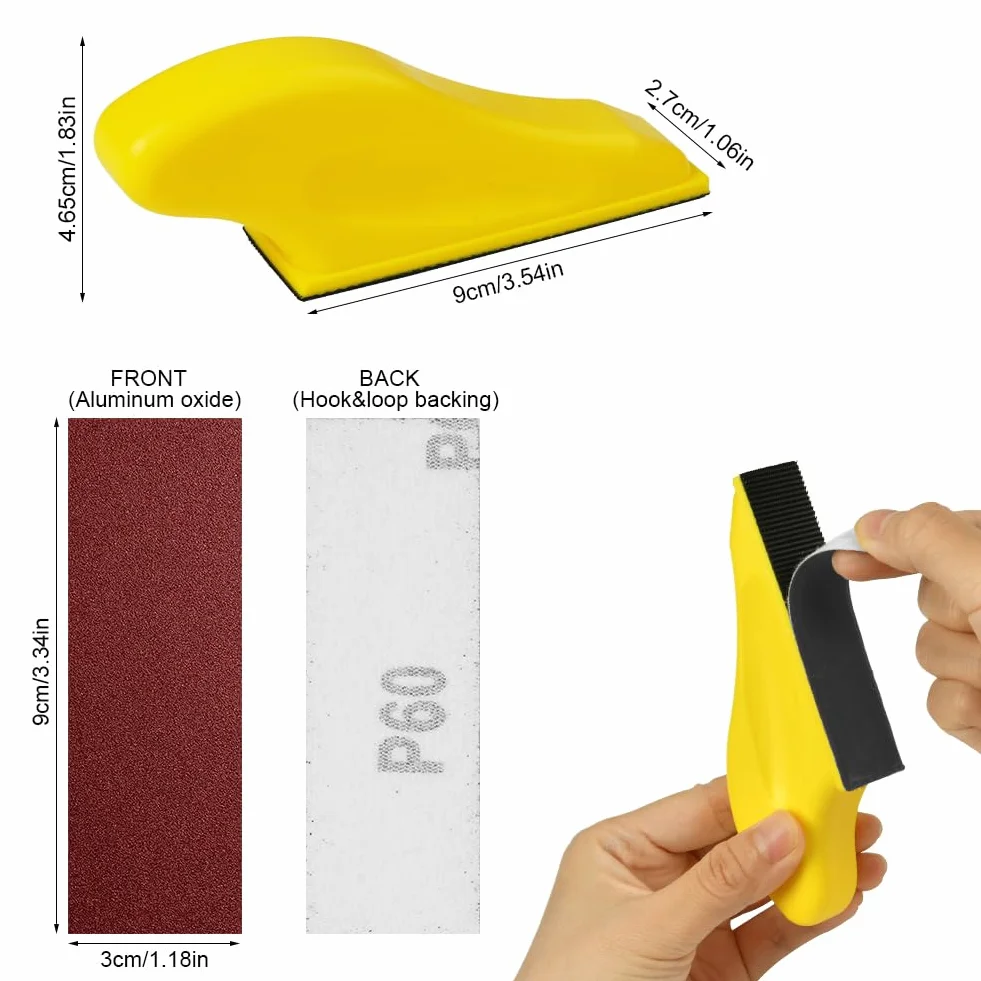 URAQT 131 sztuk papier ścierny, papier ścierny, 40-1000, wodoodporny papier ścierny na sucho i na mokro, odpowiedni do samochodu, kamienia, lakieru, metalu, 9 x 3 cm